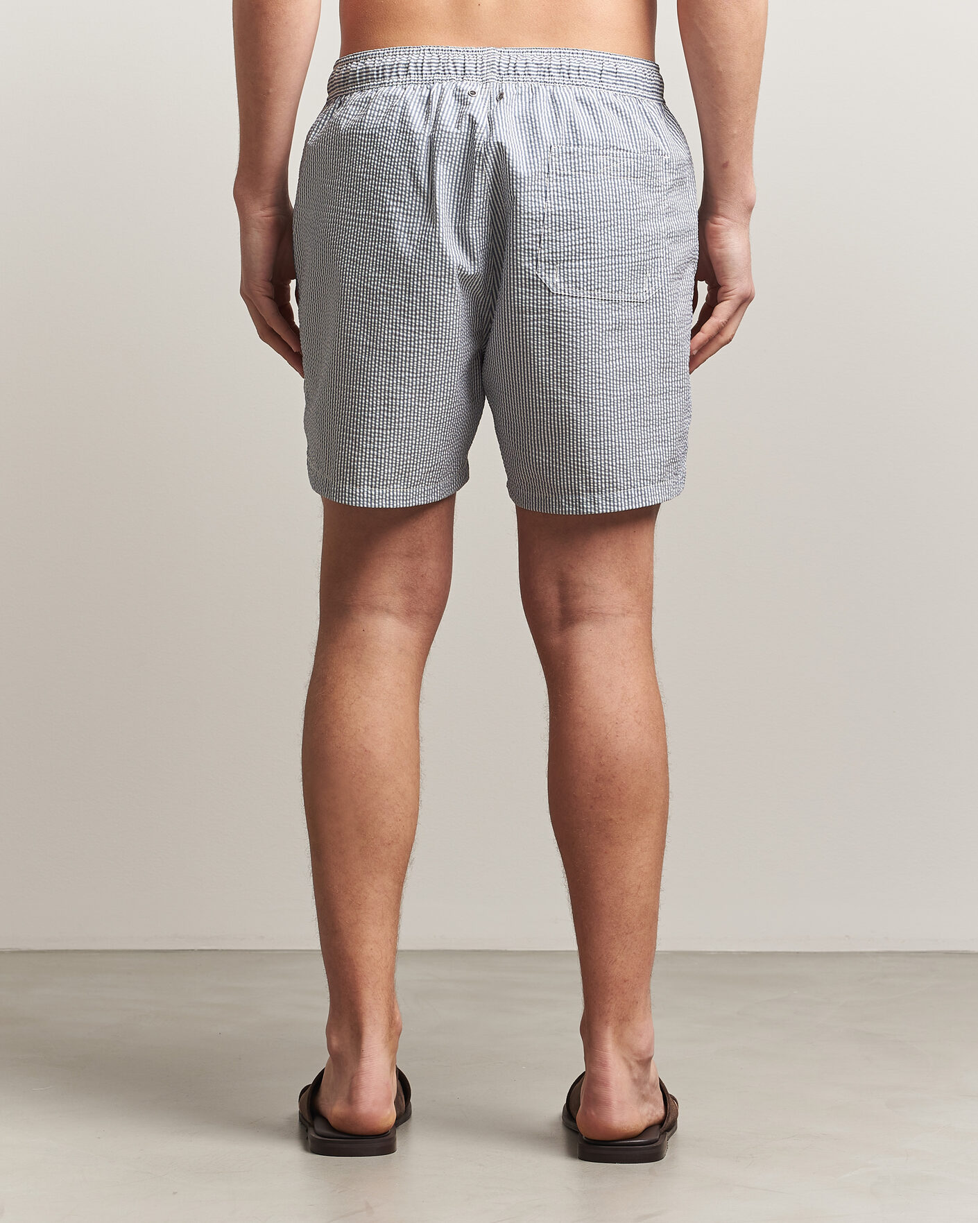 Homme | Maillots De Bain | Gant | Seersucker Striped Swimshorts Vintage Blue