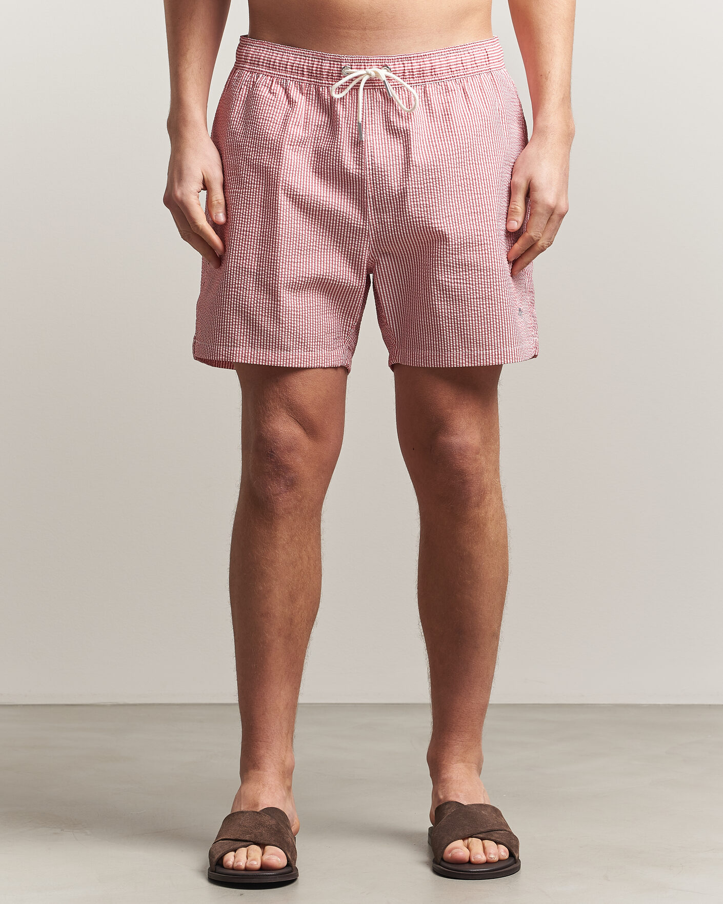 Homme | Maillots De Bain | Gant | Seersucker Striped Swimshorts Rose Red