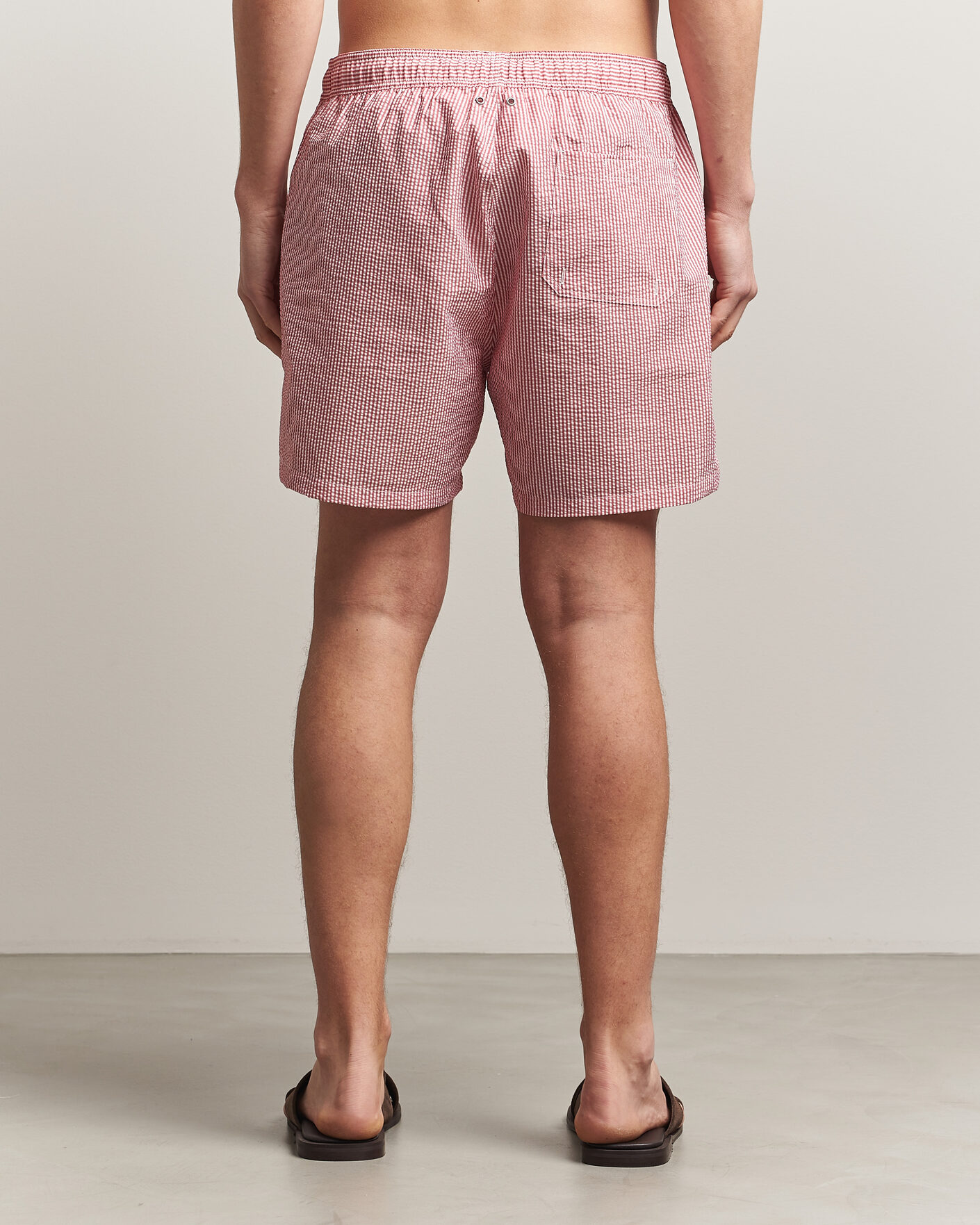 Homme | Maillots De Bain | Gant | Seersucker Striped Swimshorts Rose Red