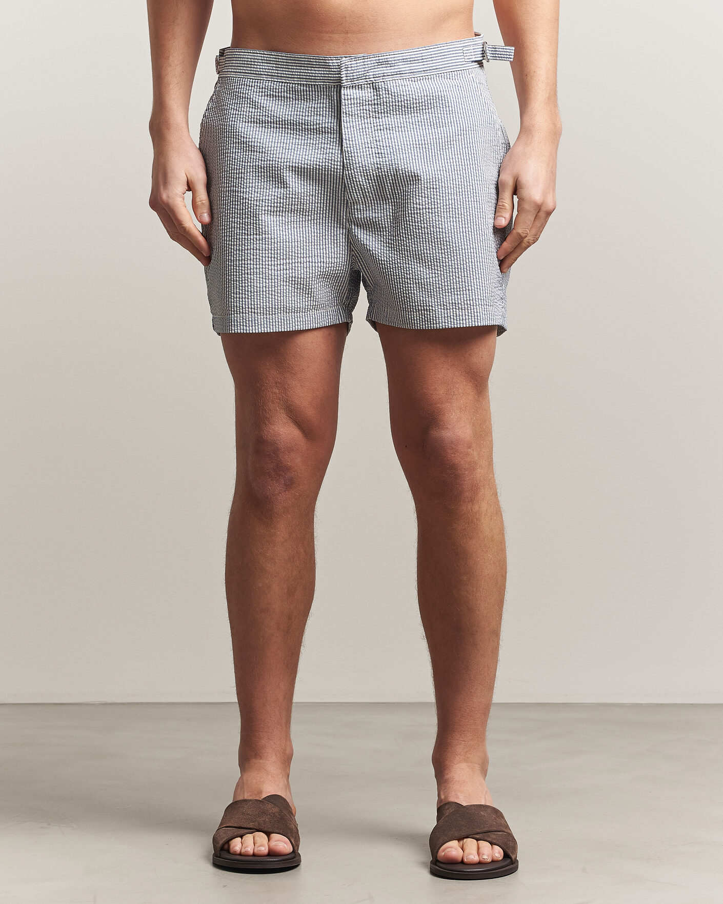 Homme | Maillots De Bain | Gant | Fitted Seersucker Swimshorts Vintage Blue