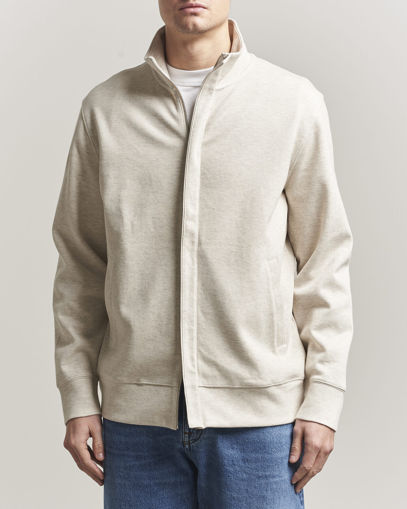 Homme | Pulls Et Tricots | GANT | Light Sacker Rib Full Zip Seed Melange