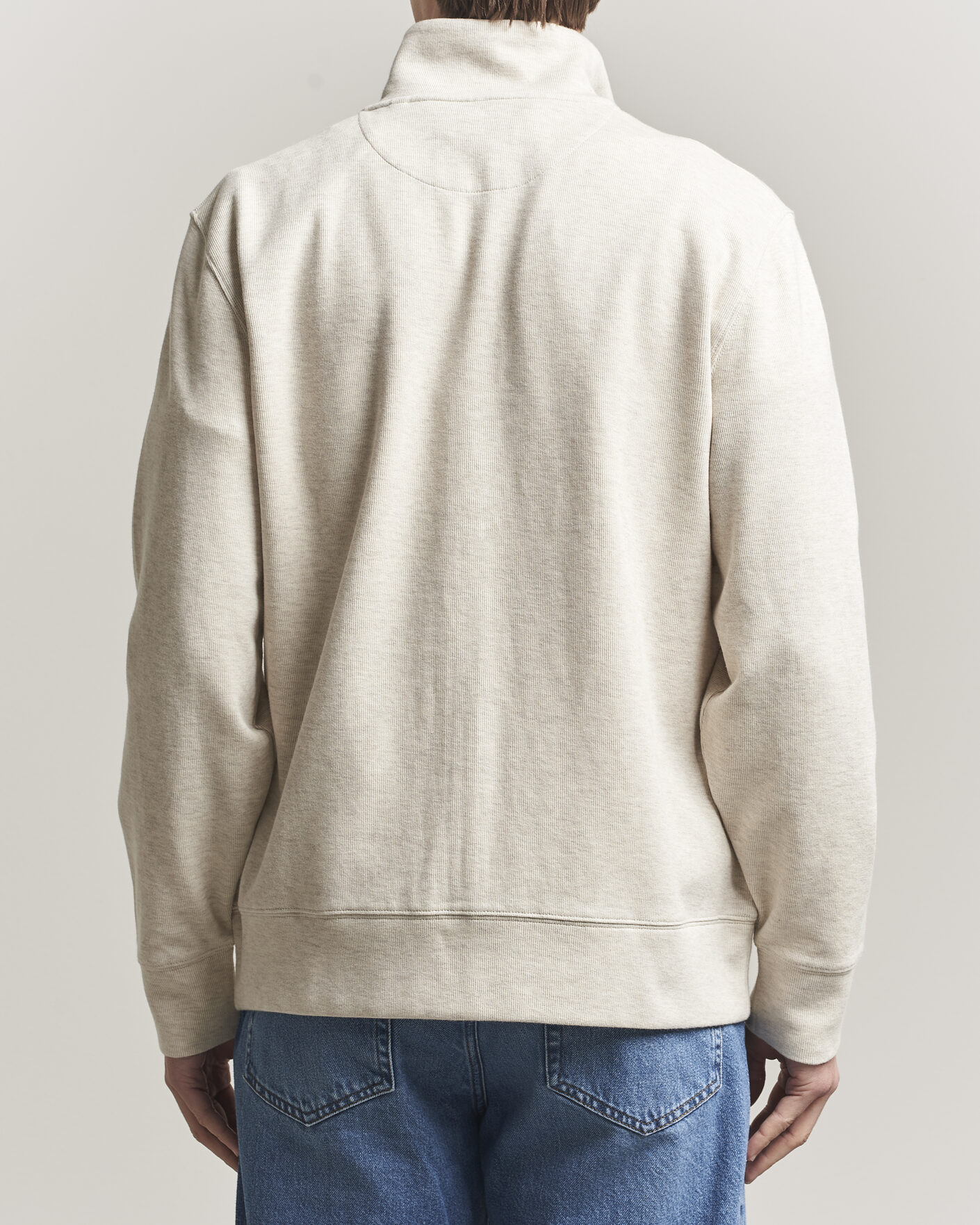 Homme | Pulls Et Tricots | Gant | Light Sacker Rib Full Zip Seed Melange