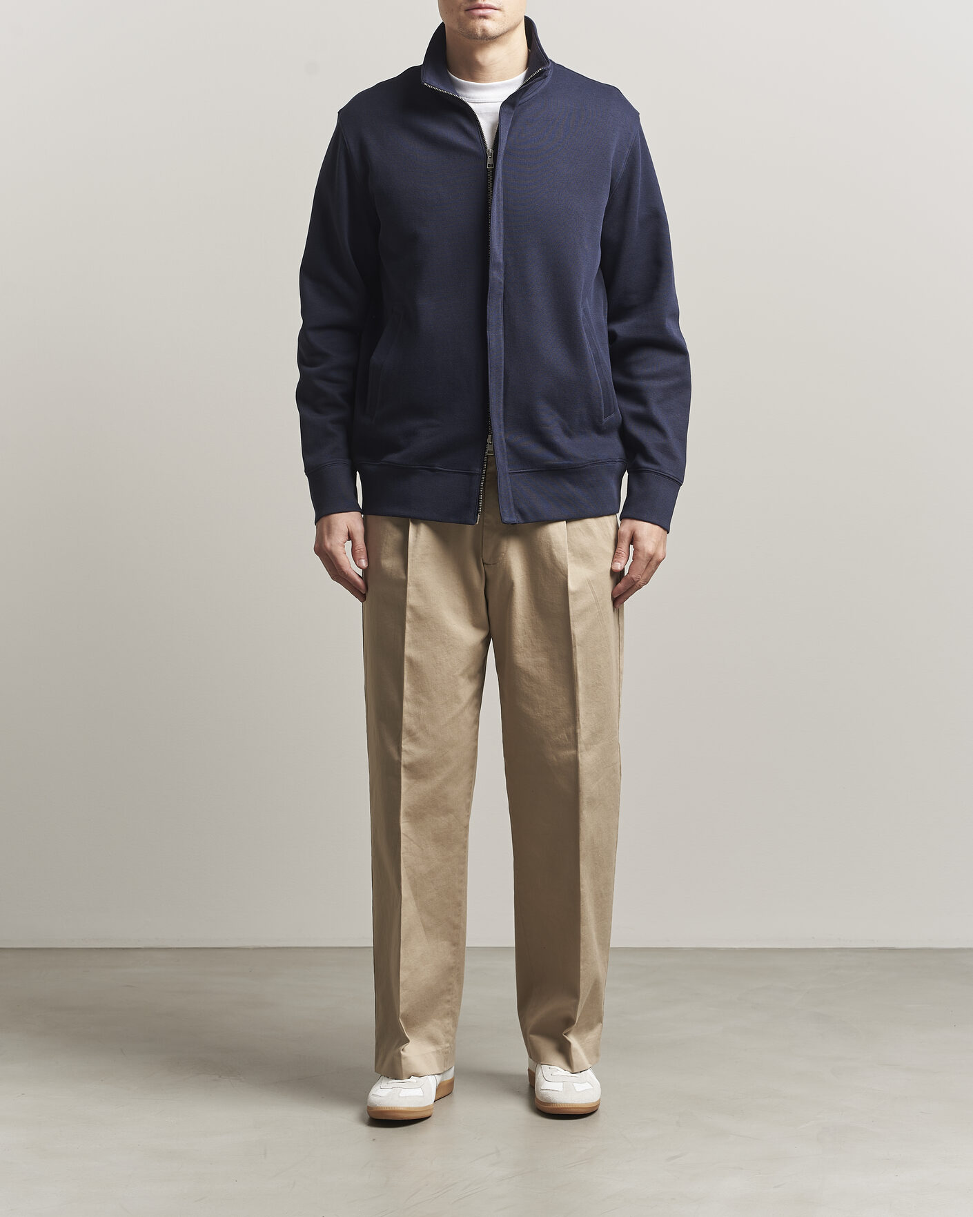 Homme | Pulls Et Tricots | Gant | Light Sacker Rib Full Zip Evening Blue
