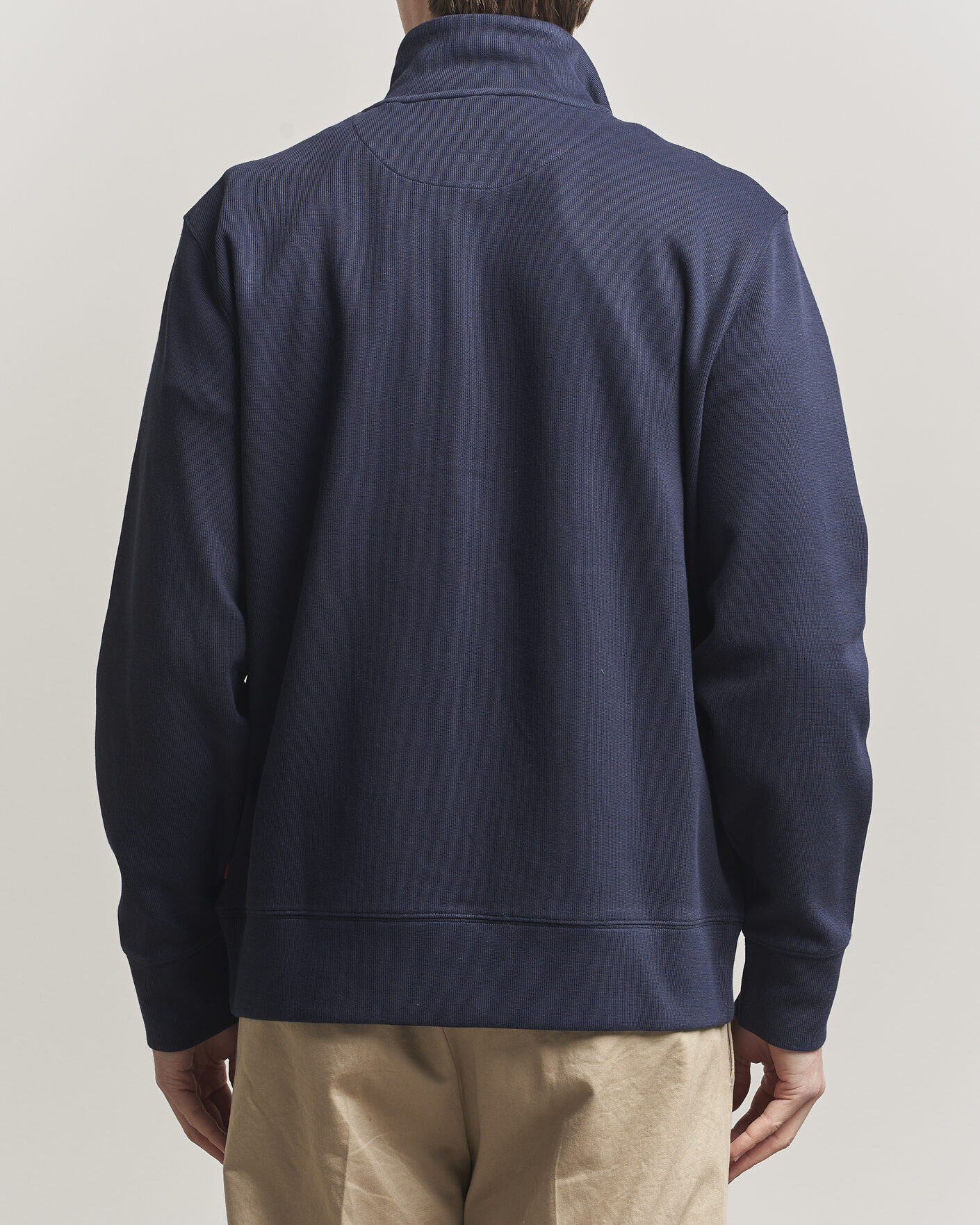 Homme | Pulls Et Tricots | Gant | Light Sacker Rib Full Zip Evening Blue