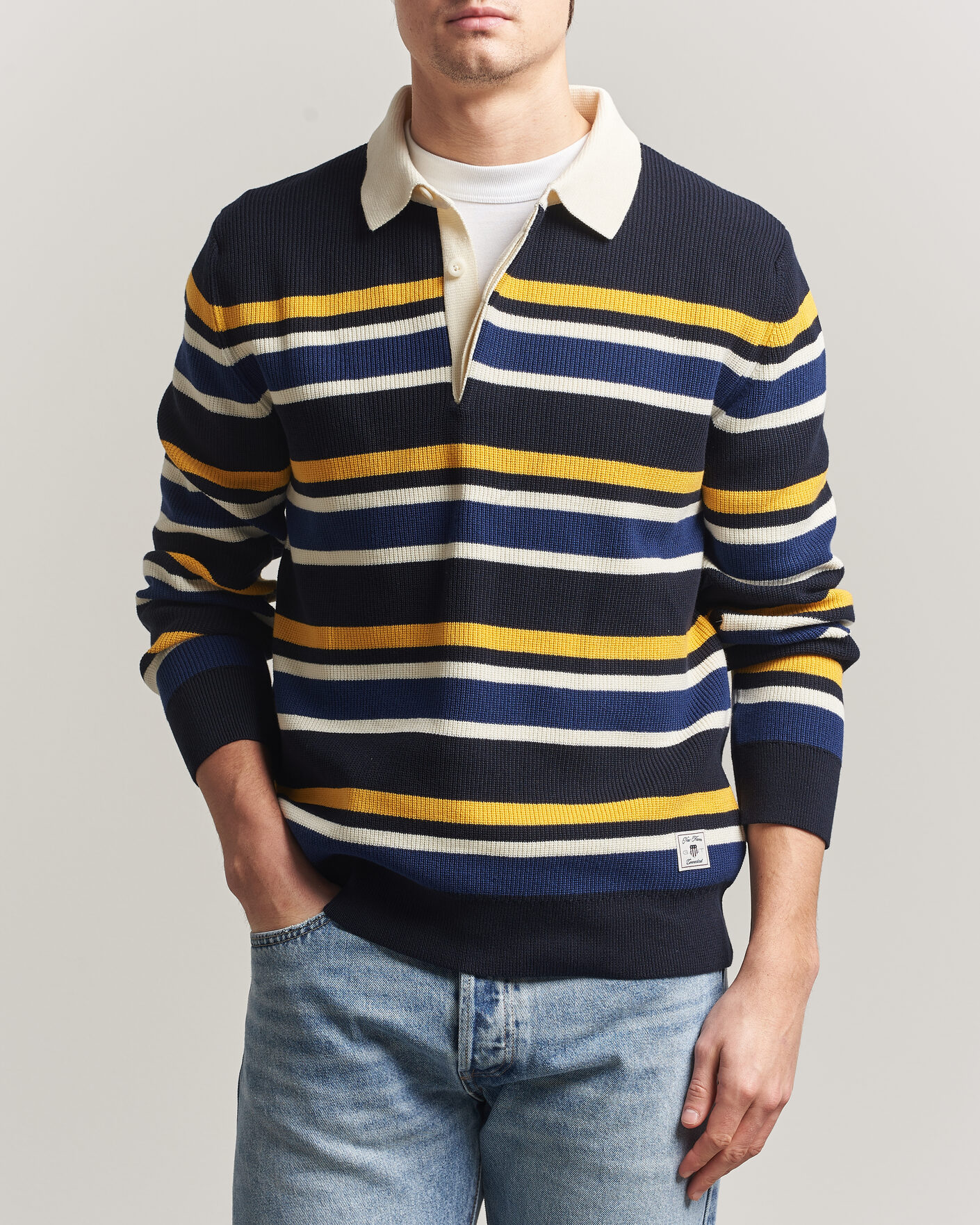 Homme | Pulls Et Tricots | Gant | Multisptriped Knitted Rugger Evening Blue