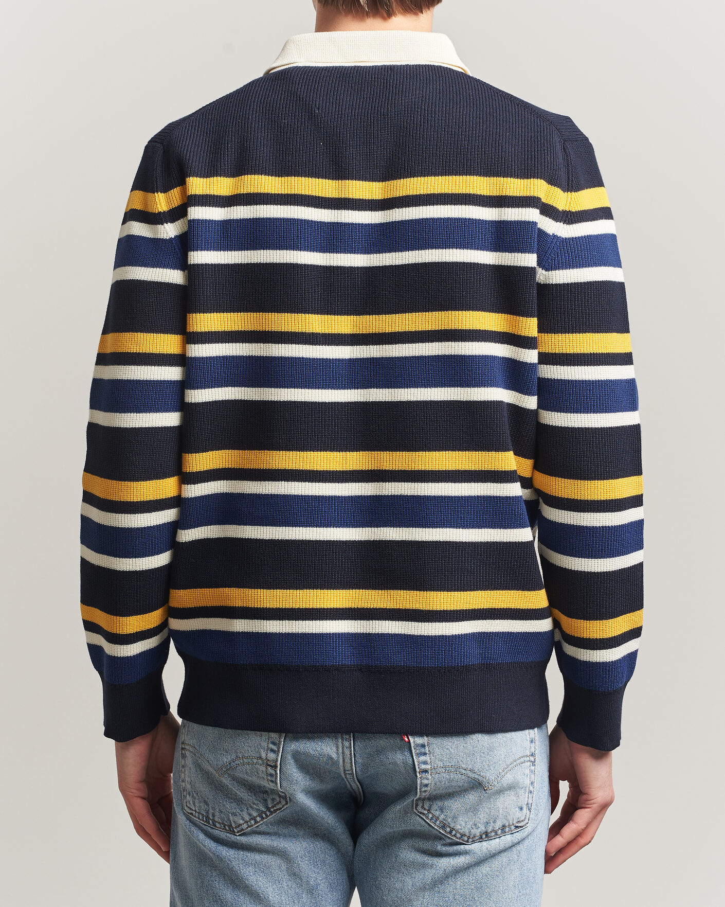 Homme | Pulls Et Tricots | Gant | Multisptriped Knitted Rugger Evening Blue