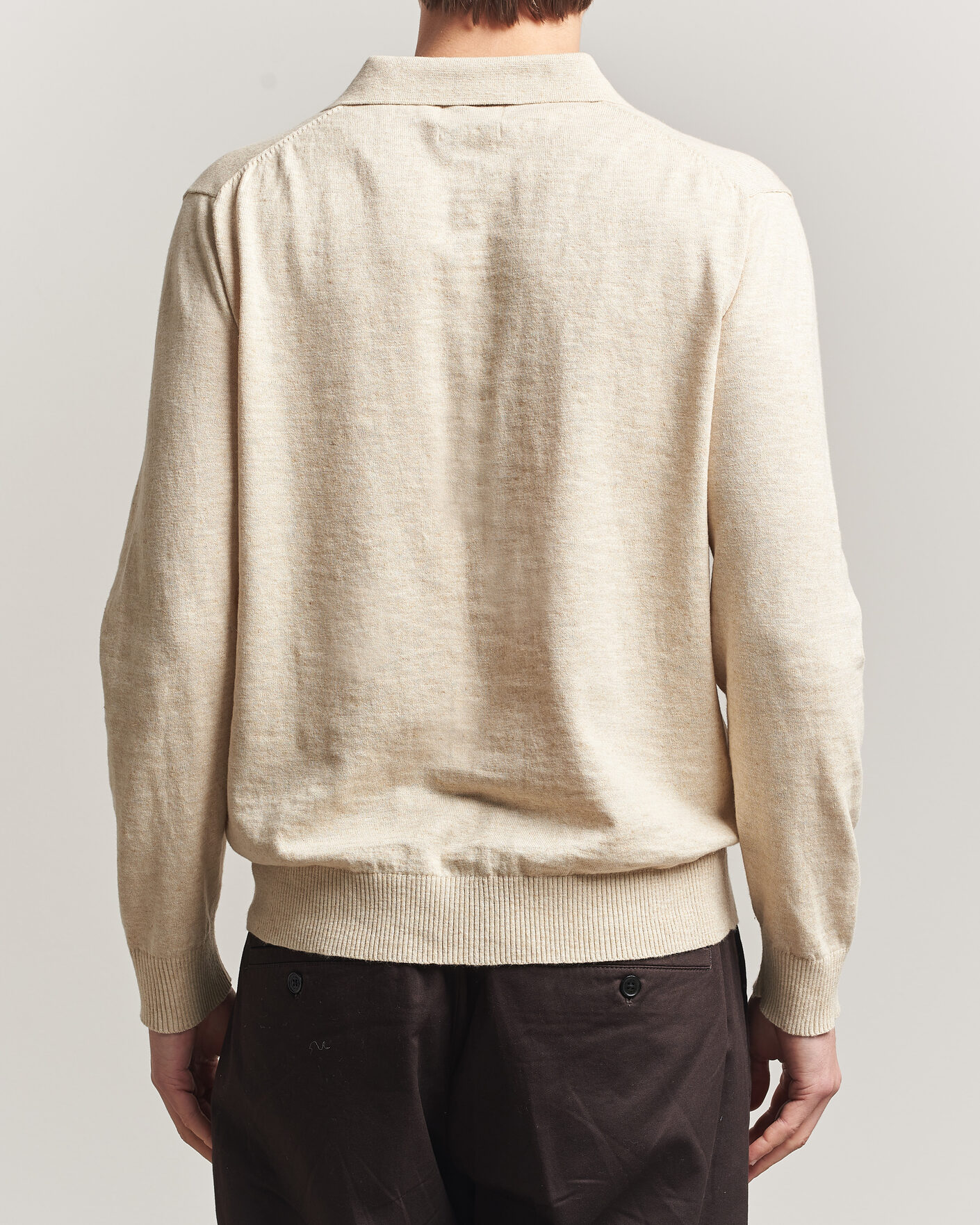 Homme | Pulls Et Tricots | Gant | Cotton/Linen Slub Knitted Polo Seed Melange