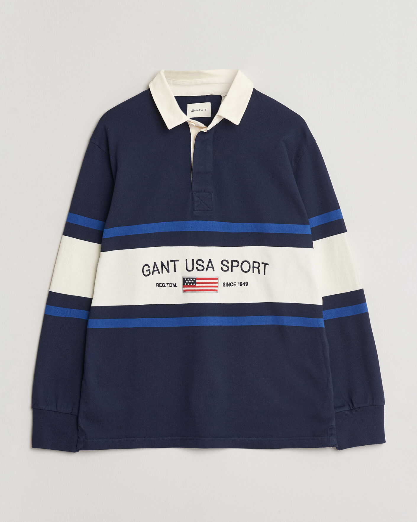Homme | Pulls Et Tricots | GANT | Striped Rugger Evening Blue
