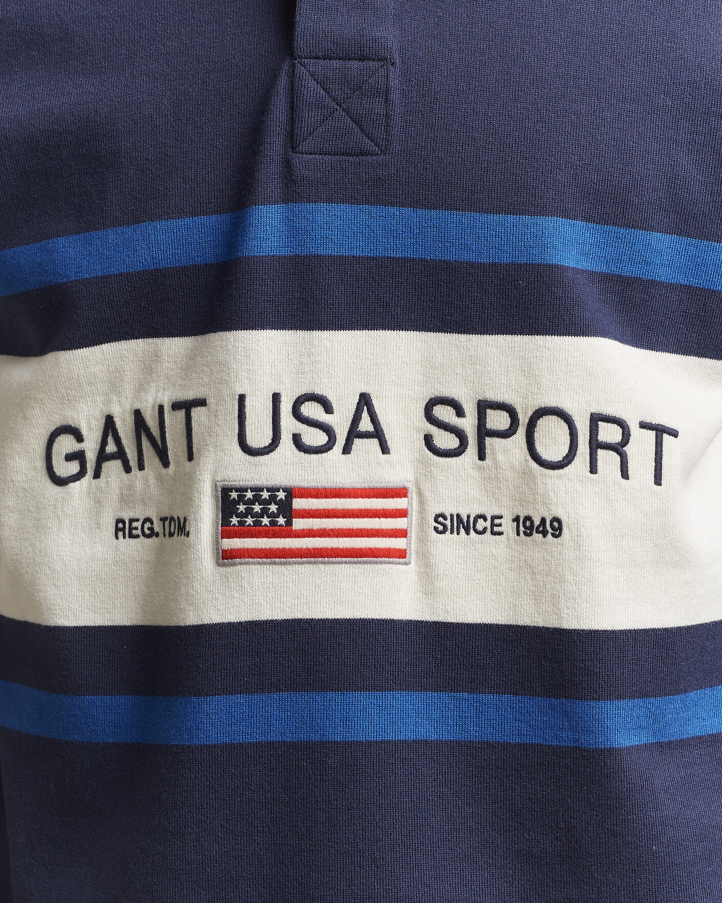 Homme | Pulls Et Tricots | GANT | Striped Rugger Evening Blue