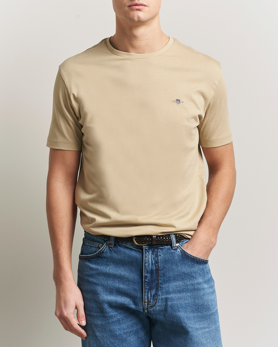 Homme | T-shirts | GANT | The Original T-Shirt Oat Beige