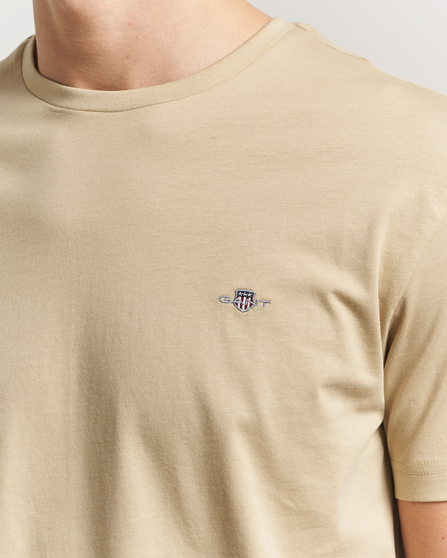 Homme | T-shirts | GANT | The Original T-Shirt Oat Beige