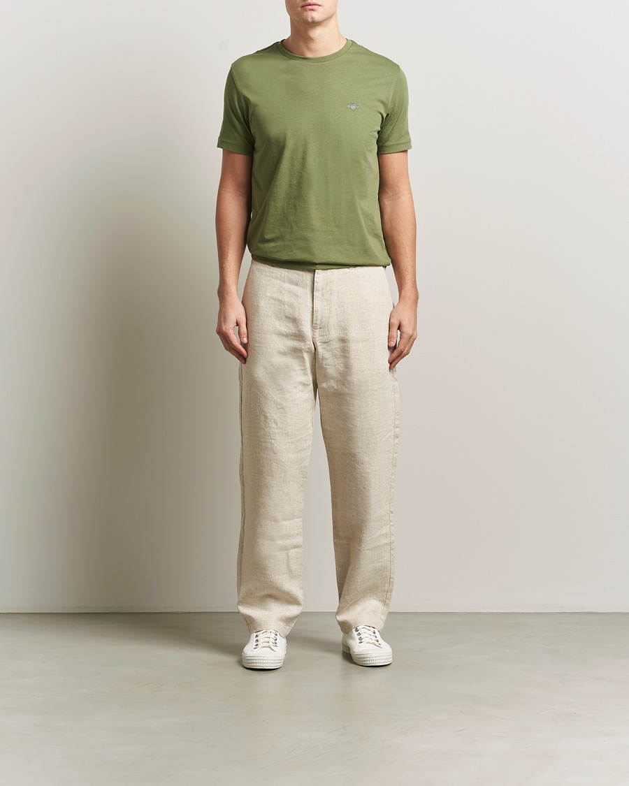 Homme | T-shirts | Gant | The Original T-Shirt Dry Herb Green