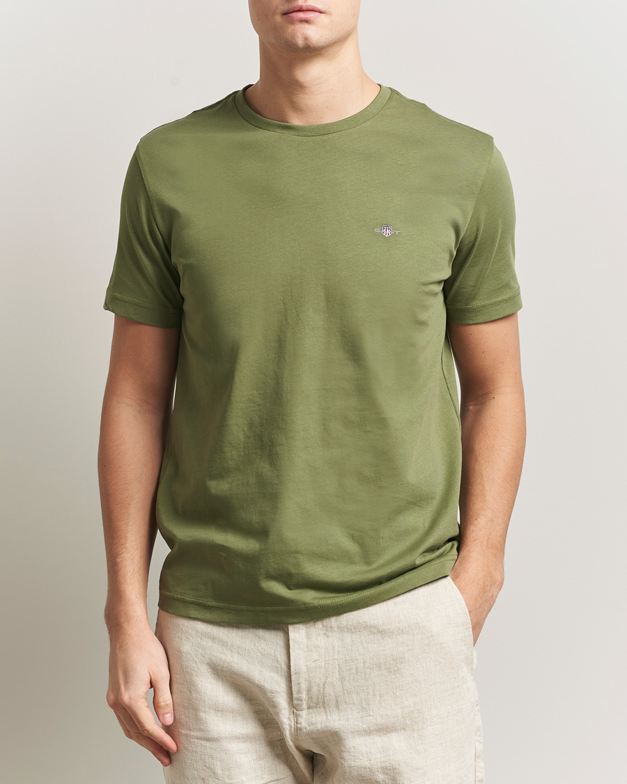 Homme | T-shirts | Gant | The Original T-Shirt Dry Herb Green