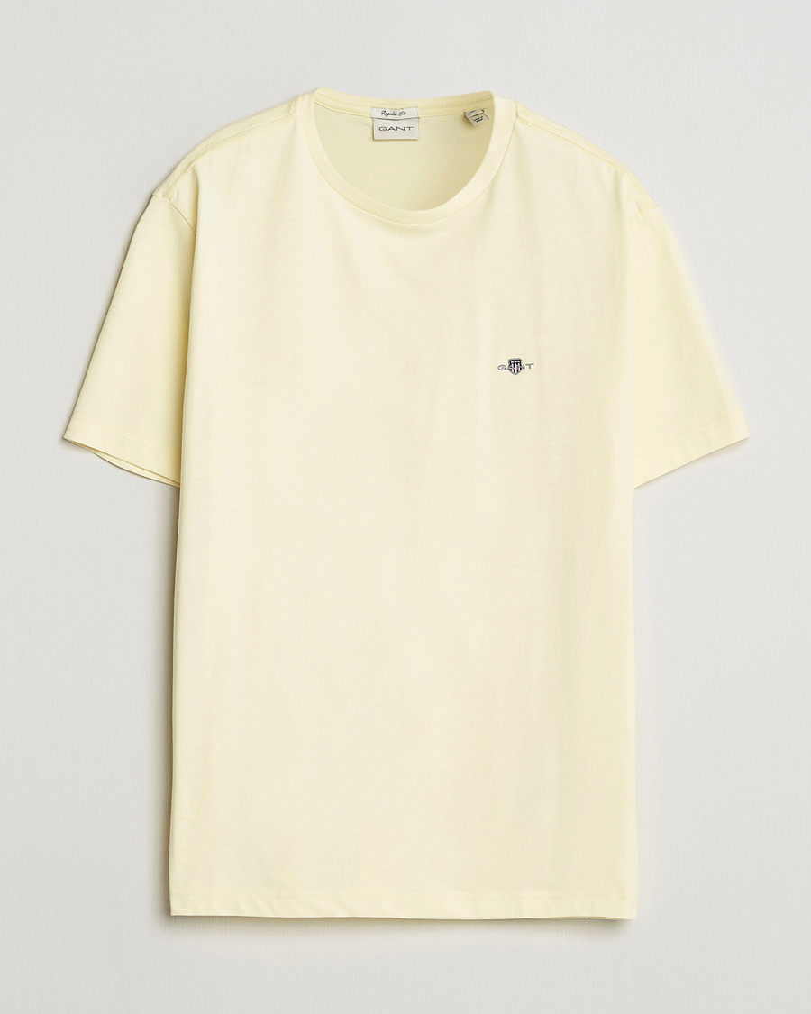 Homme | T-shirts | GANT | The Original T-Shirt Vanilla Yellow
