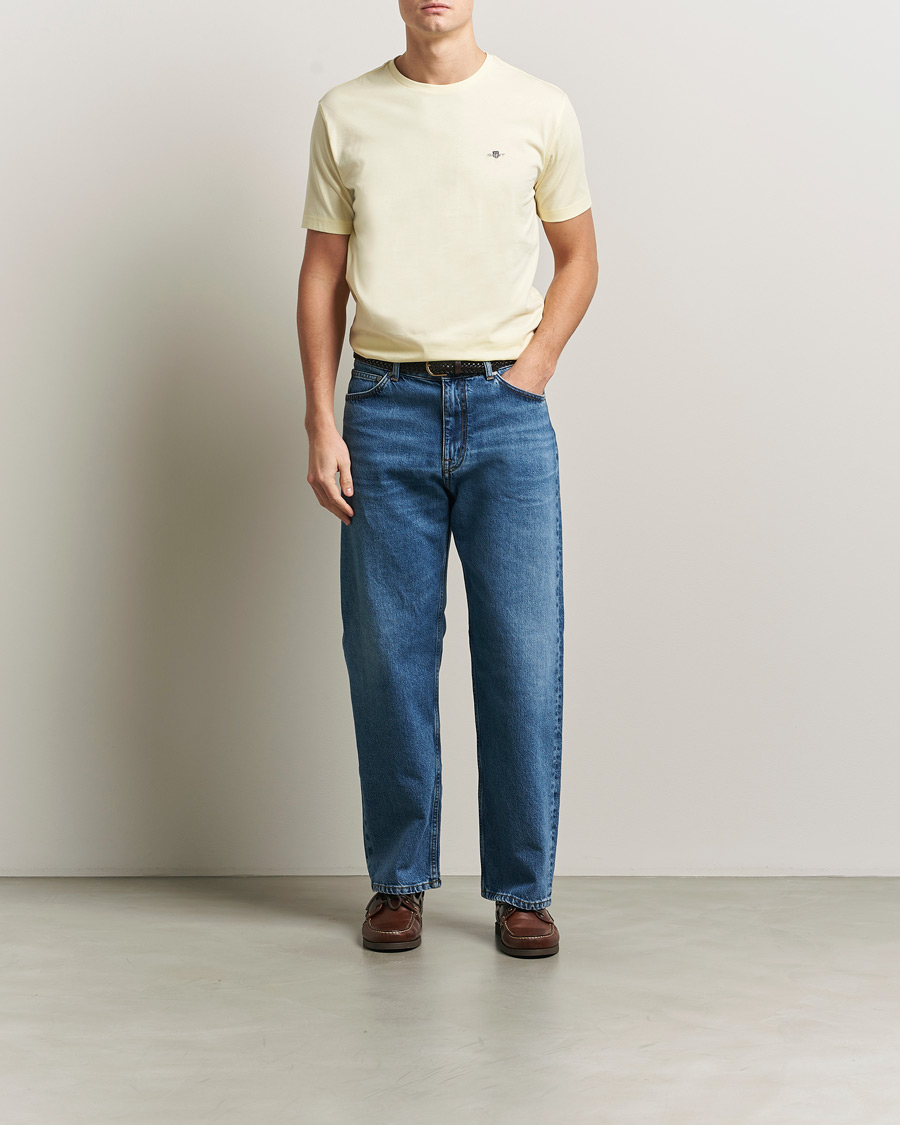 Homme | T-shirts | GANT | The Original T-Shirt Vanilla Yellow