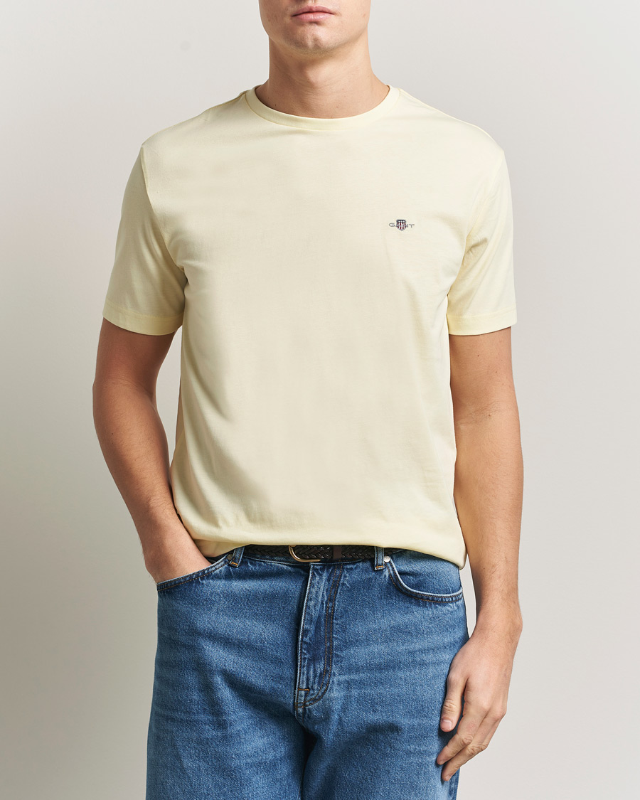 Homme | T-shirts | GANT | The Original T-Shirt Vanilla Yellow
