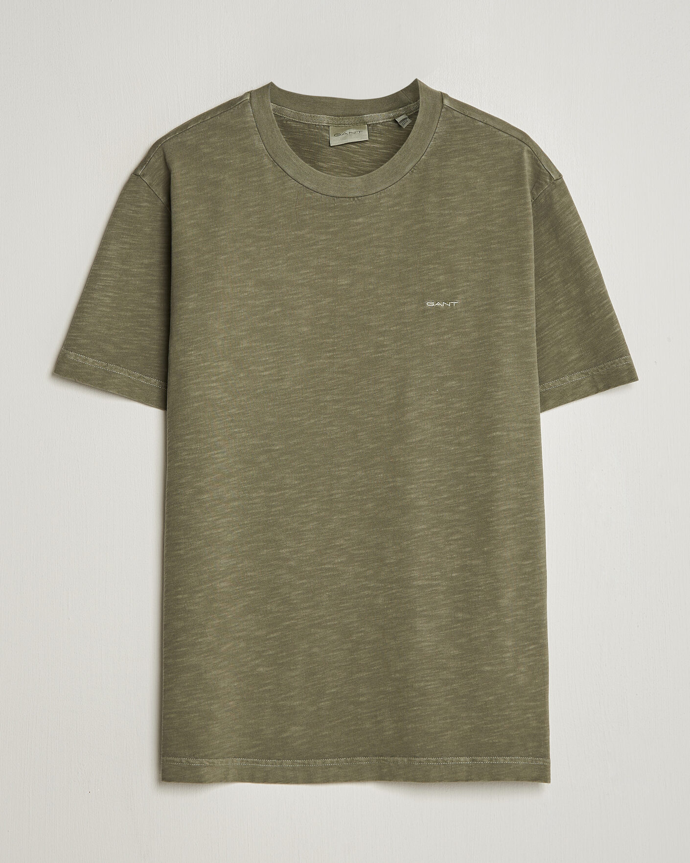 Homme | T-shirts | Gant | Washed Slub T-Shirt Dry Herb Green