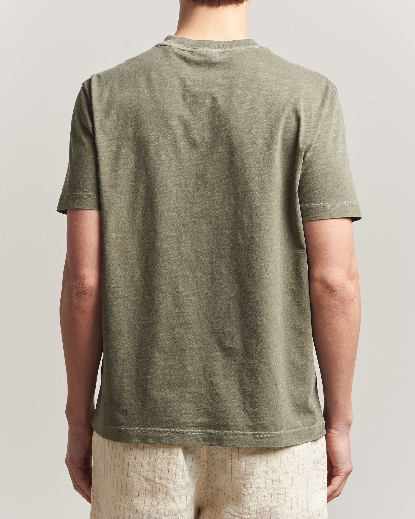 Homme | T-shirts | Gant | Washed Slub T-Shirt Dry Herb Green