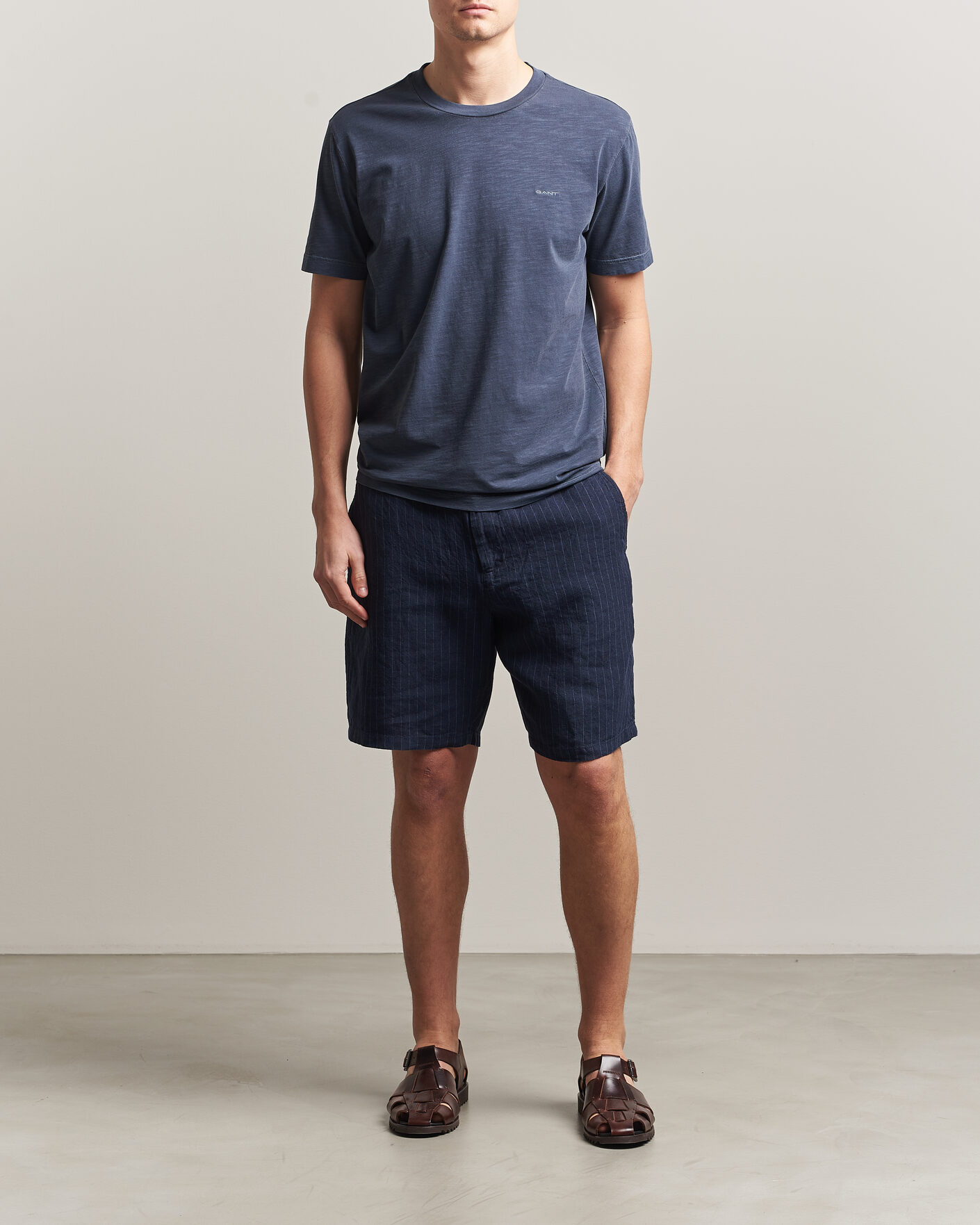 Homme | T-shirts | Gant | Washed Slub T-Shirt Evening Blue
