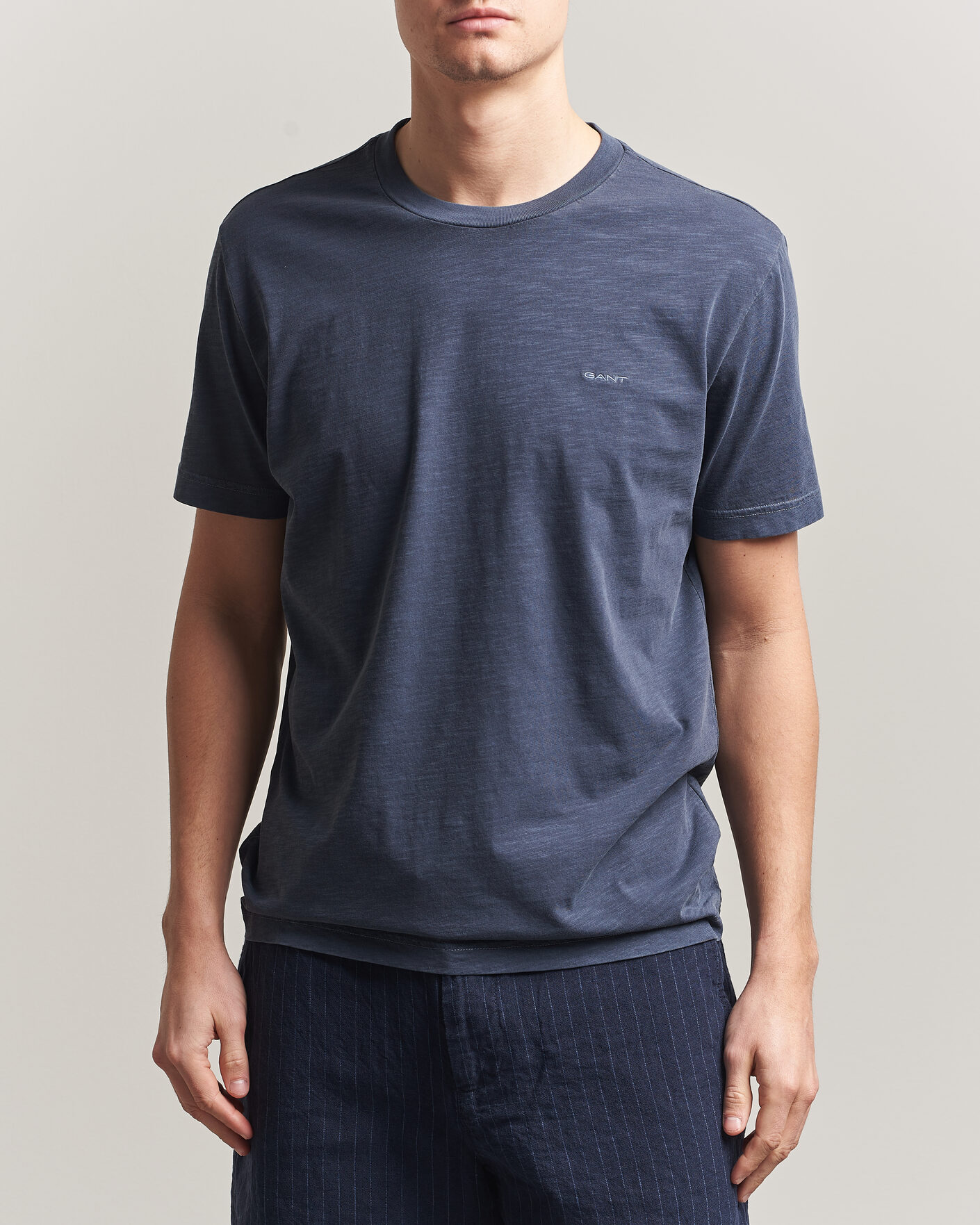 Homme | T-shirts | Gant | Washed Slub T-Shirt Evening Blue