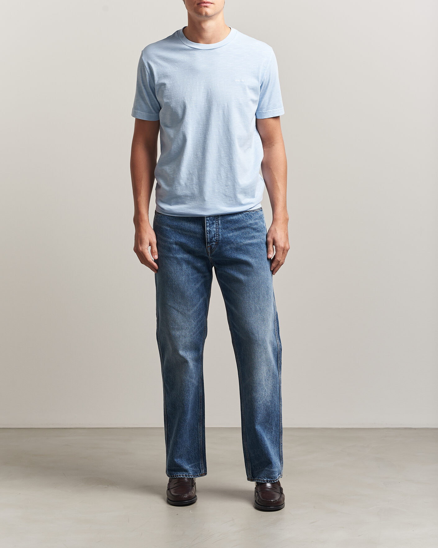 Homme | T-shirts | Gant | Washed Slub T-Shirt Fresh Blue