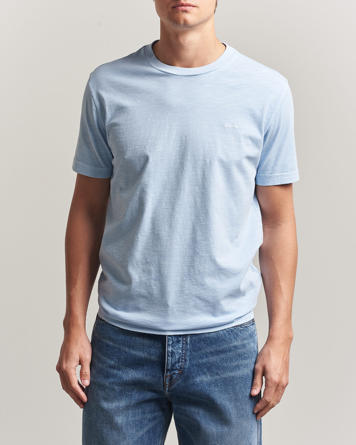 Homme | T-shirts | Gant | Washed Slub T-Shirt Fresh Blue