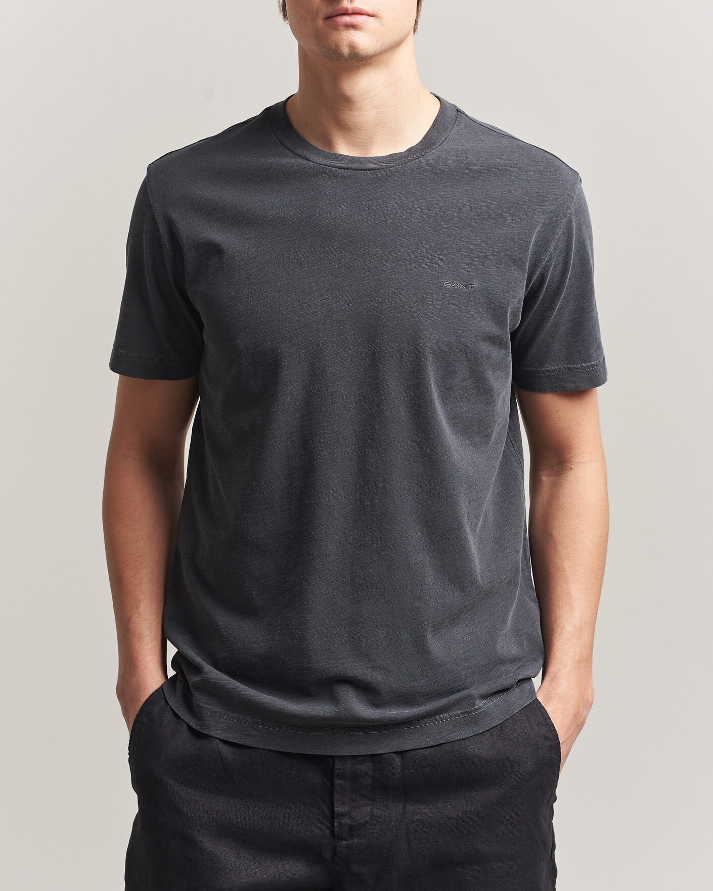 Homme | T-shirts | GANT | Washed Slub T-Shirt Black
