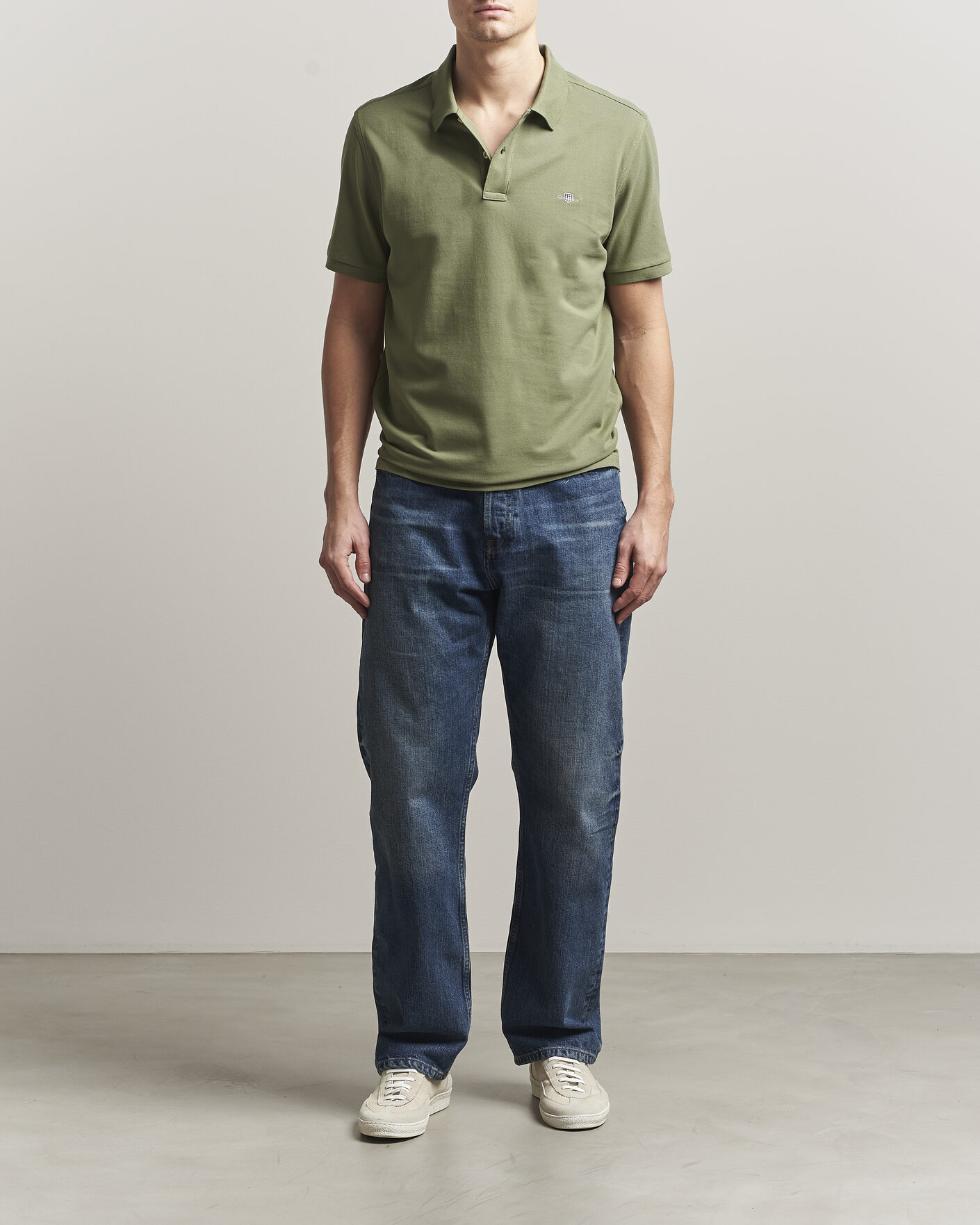 Homme | Polos | GANT | The Original Polo Dry Herb Green