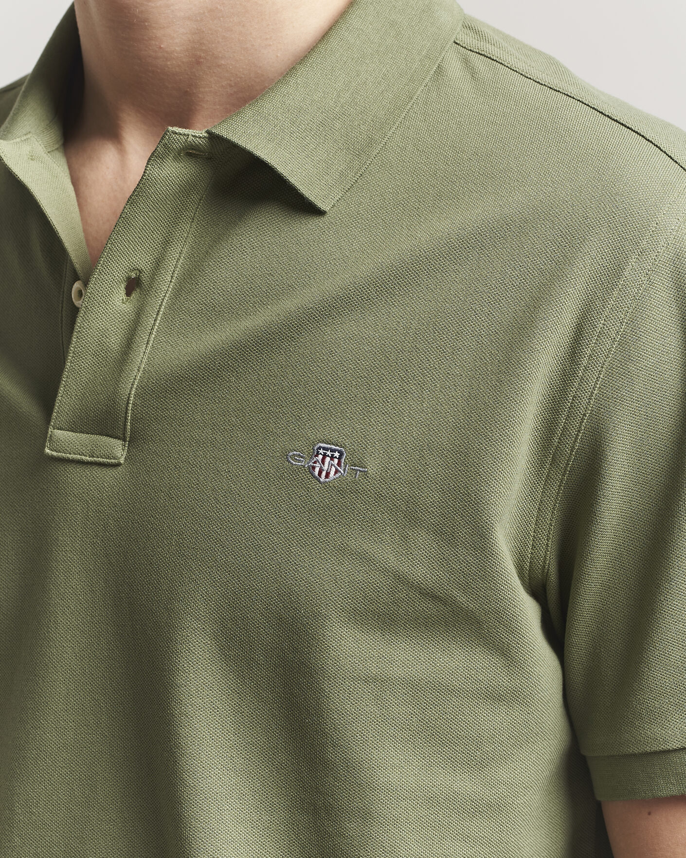 Homme | Polos | GANT | The Original Polo Dry Herb Green