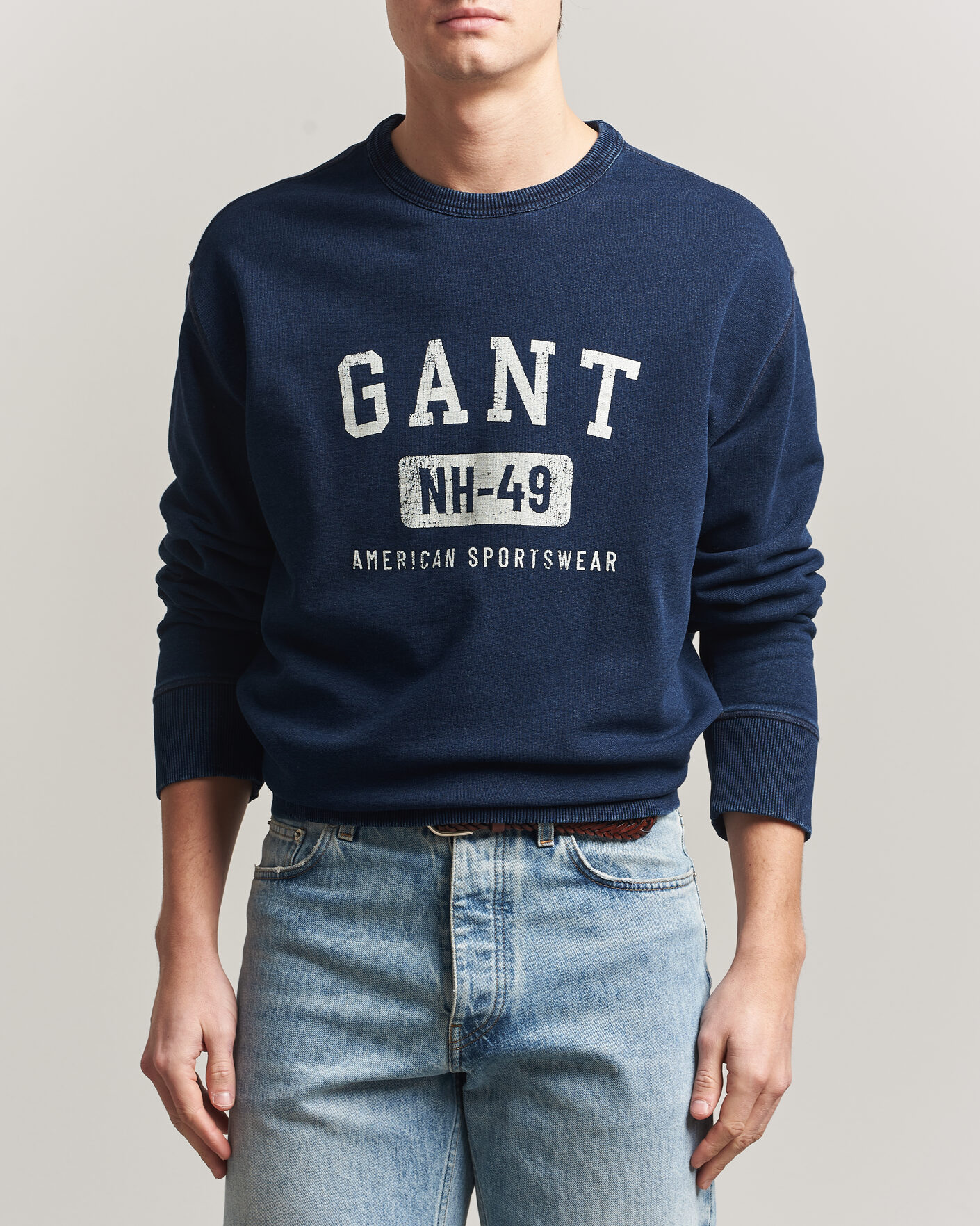 Homme | Pulls Et Tricots | Gant | Indigo Graphic Sweatshirt Dark Blue