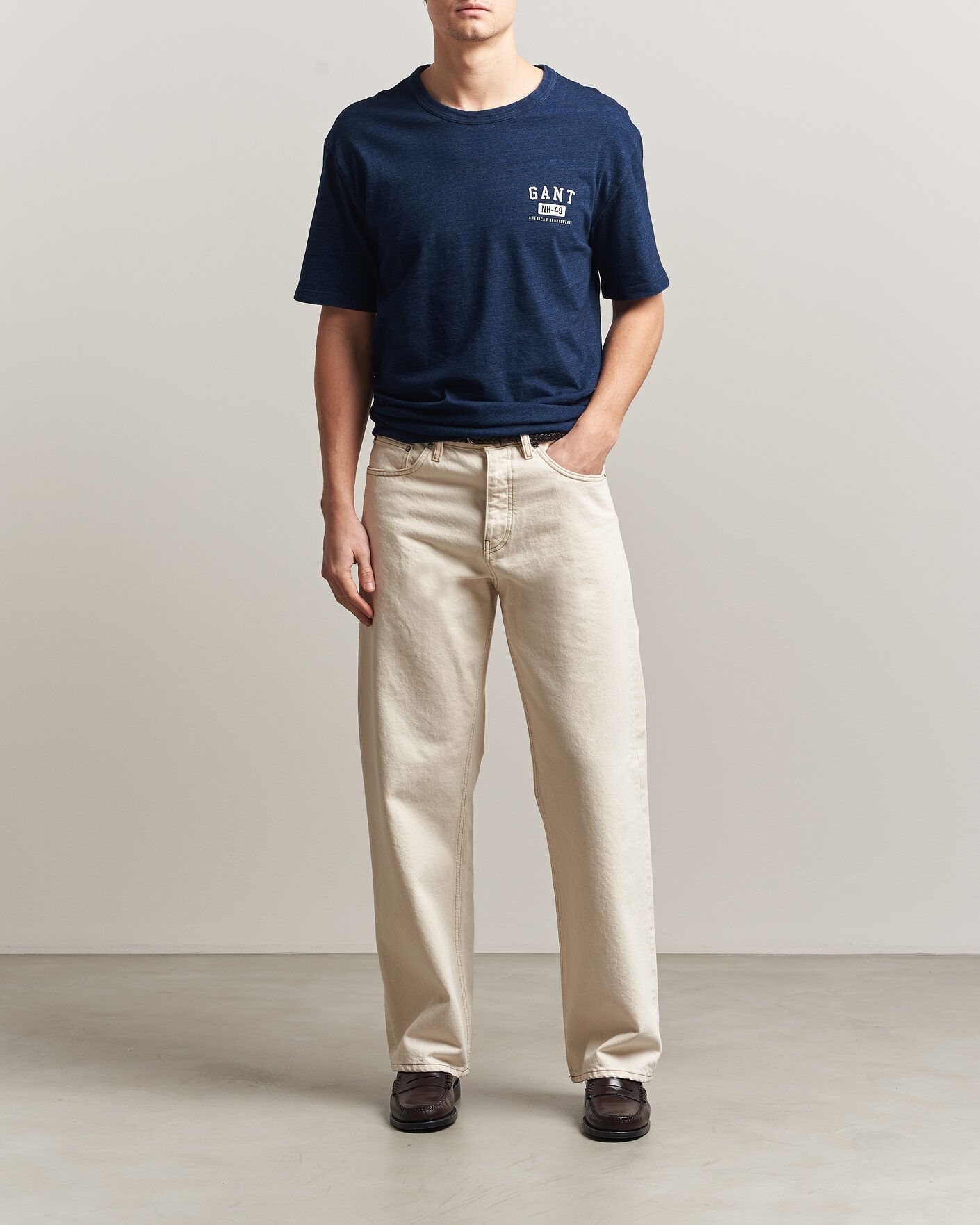 Homme | T-shirts | Gant | Indigo Graphic T-Shirt Dark Blue