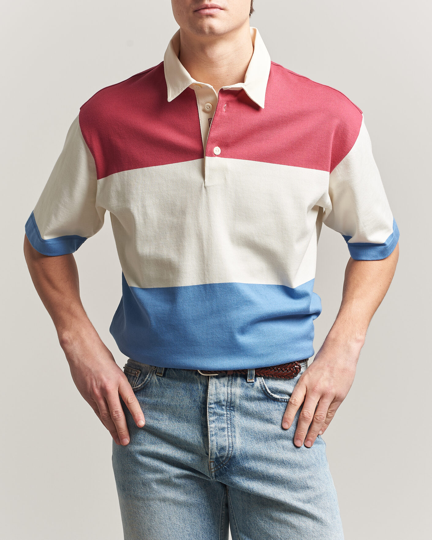 Homme | Polos | Gant | Striped Short Sleeve Rugger Multi