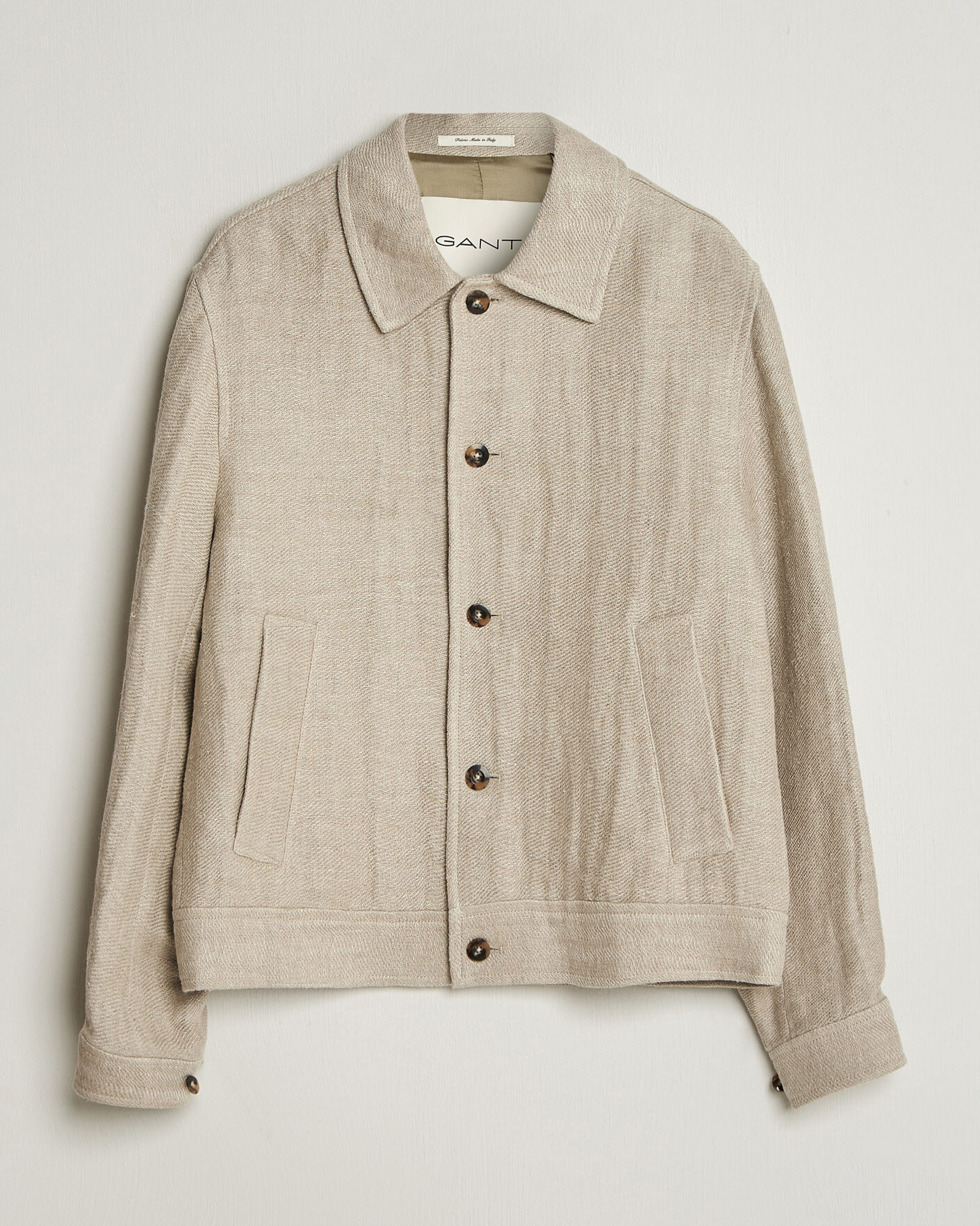 Homme | Manteaux Et Vestes | Gant | Washed Linen Jacket Light Taupe