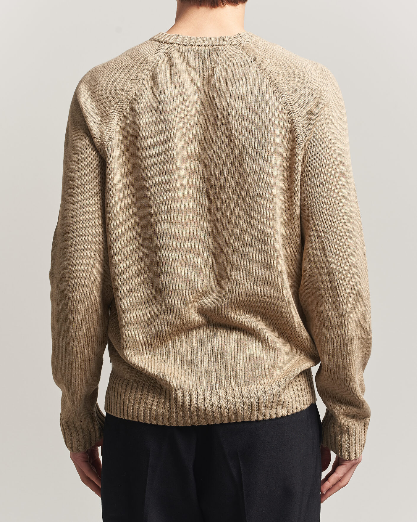 Homme | Pulls Et Tricots | GANT | Linen/Cotton Crew Neck Sweater Dark Khaki