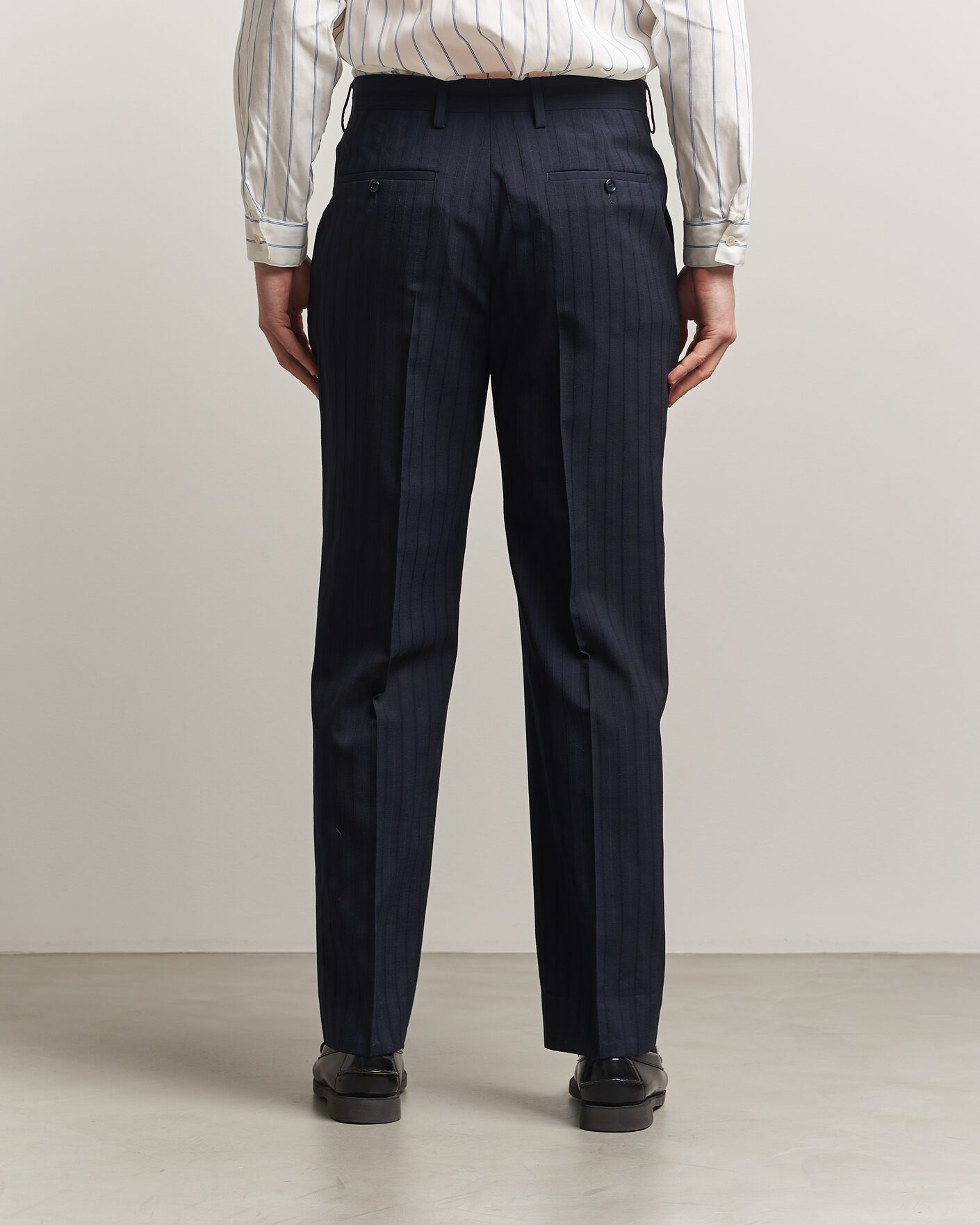 Homme | Pantalons | GANT | Tonal Pinstriped Suit Pants Evening Blue