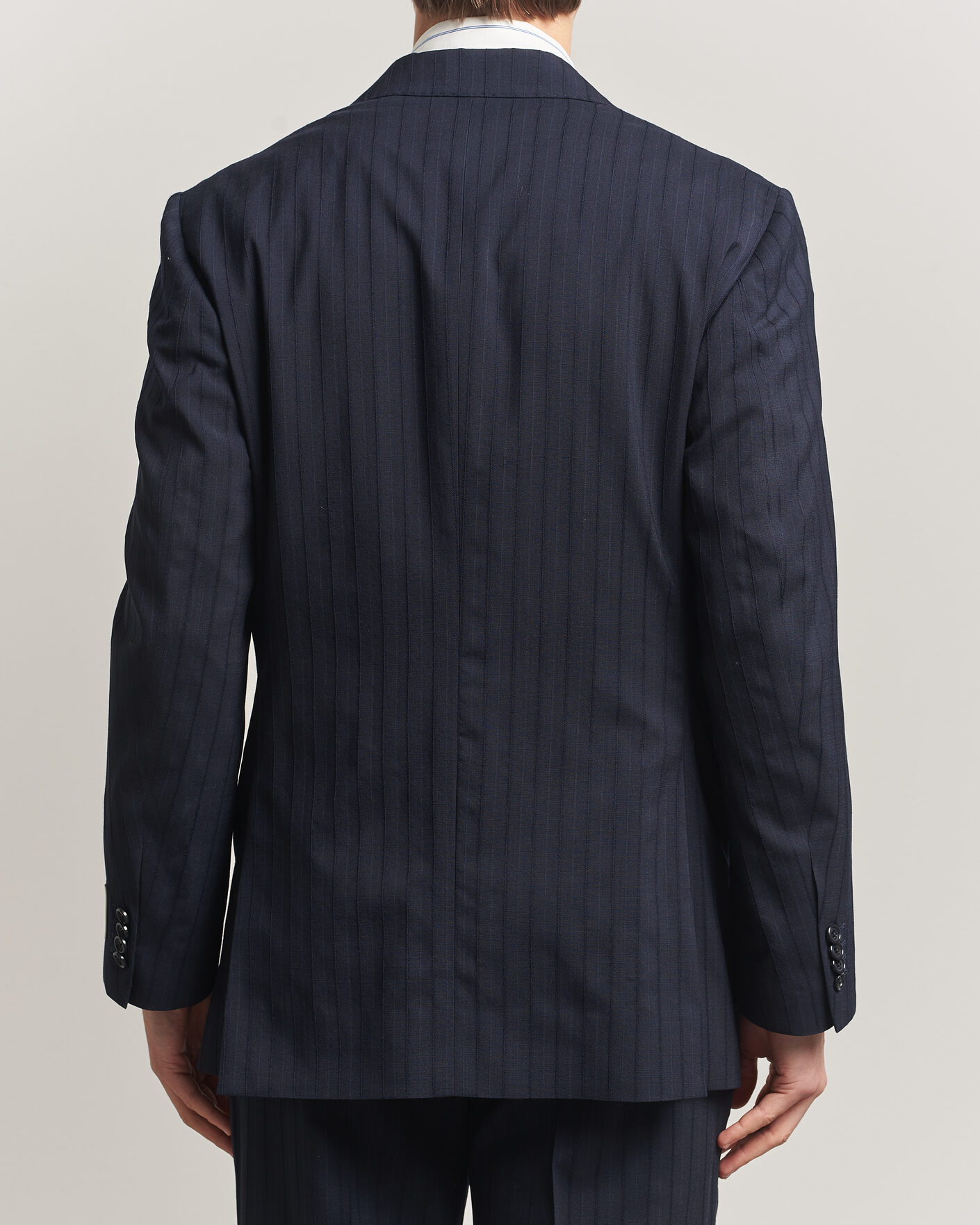 Homme | Blazers | Gant | Tonal Pinstriped Suit Blazer Evening Blue