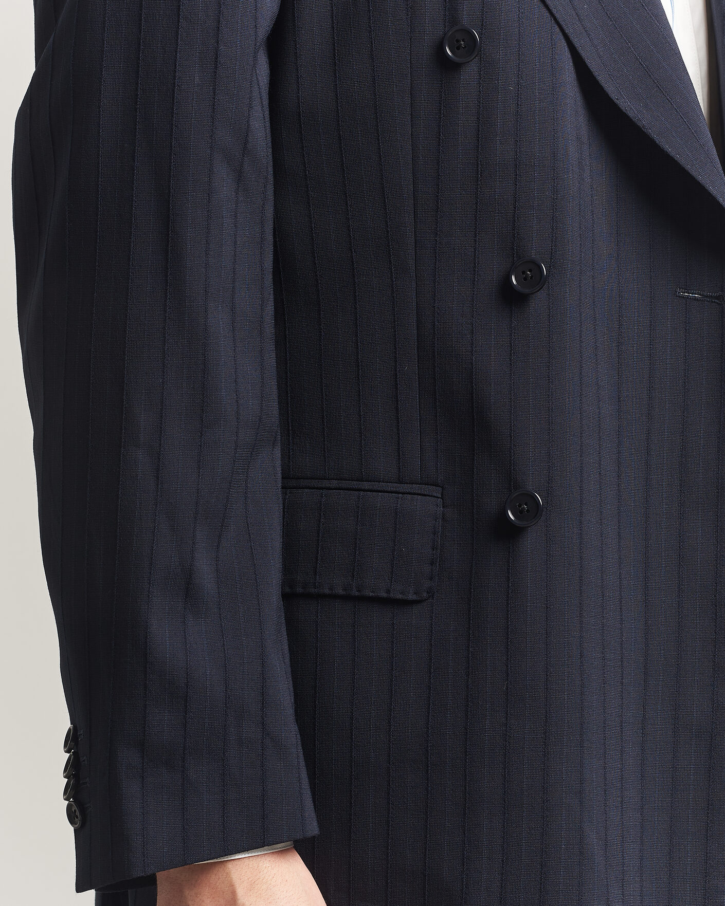 Homme | Blazers | Gant | Tonal Pinstriped Suit Blazer Evening Blue