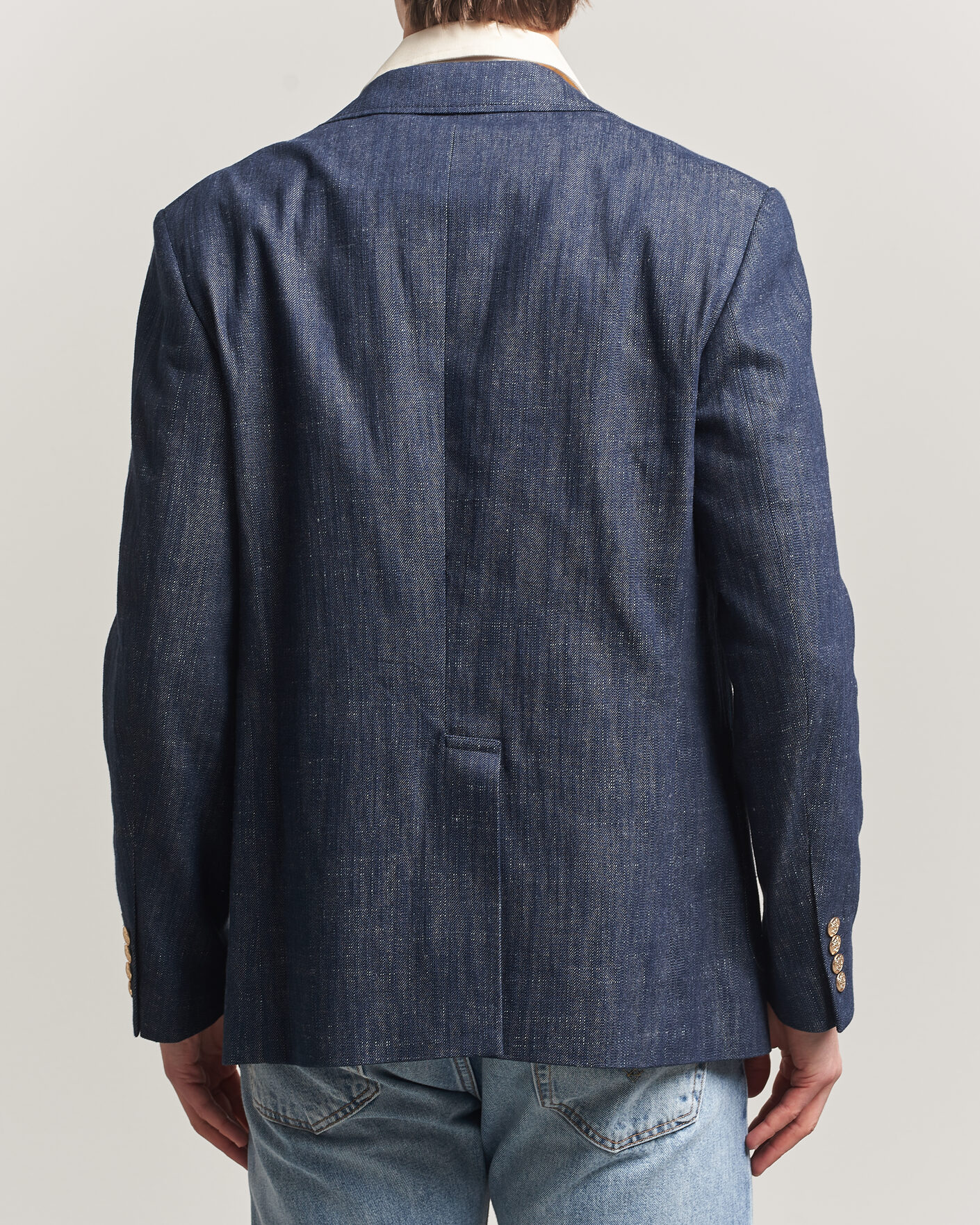Homme | Blazers | Gant | Cotton Indigo Club Blazer Dark Blue Raw