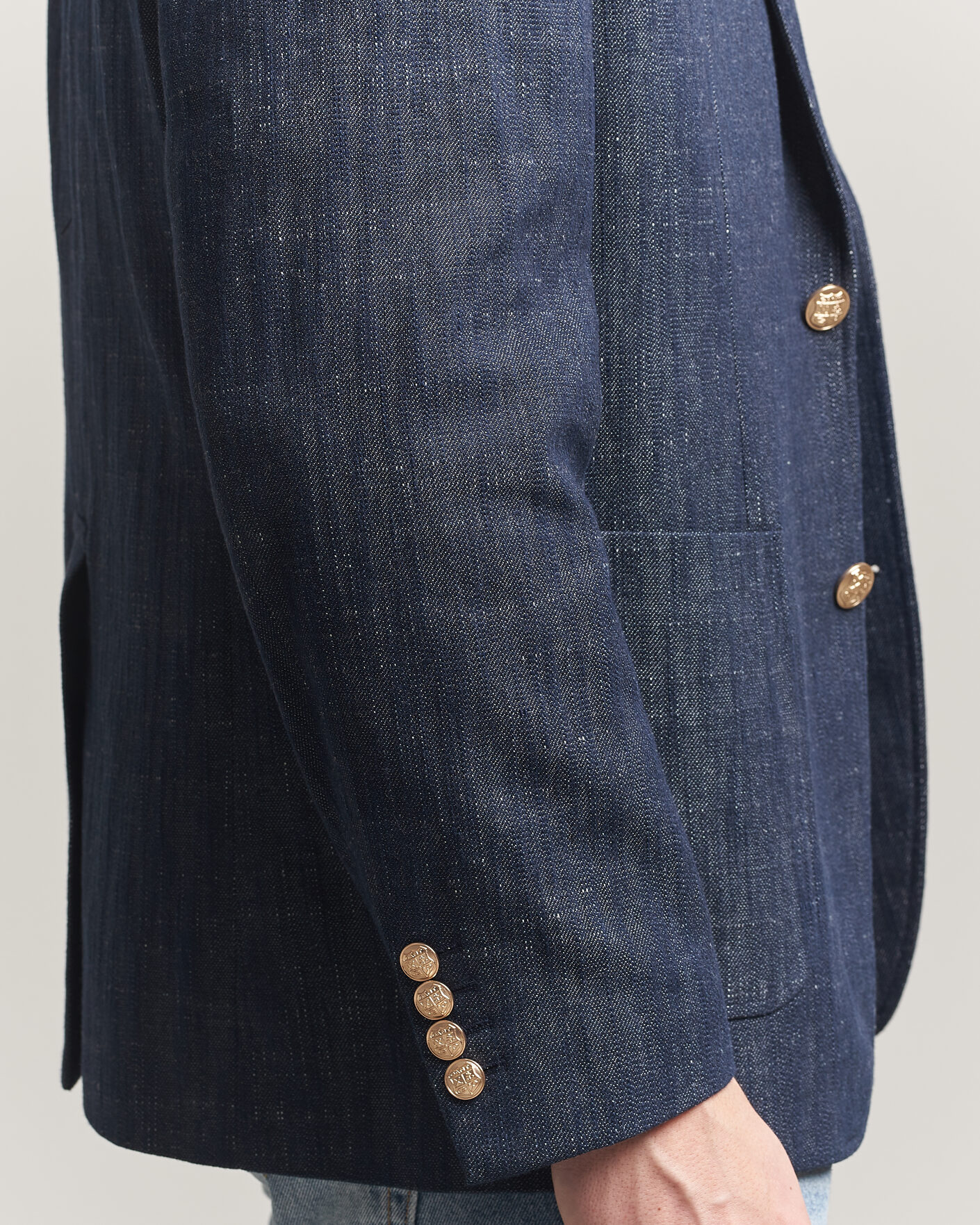 Homme | Blazers | GANT | Cotton Indigo Club Blazer Dark Blue Raw