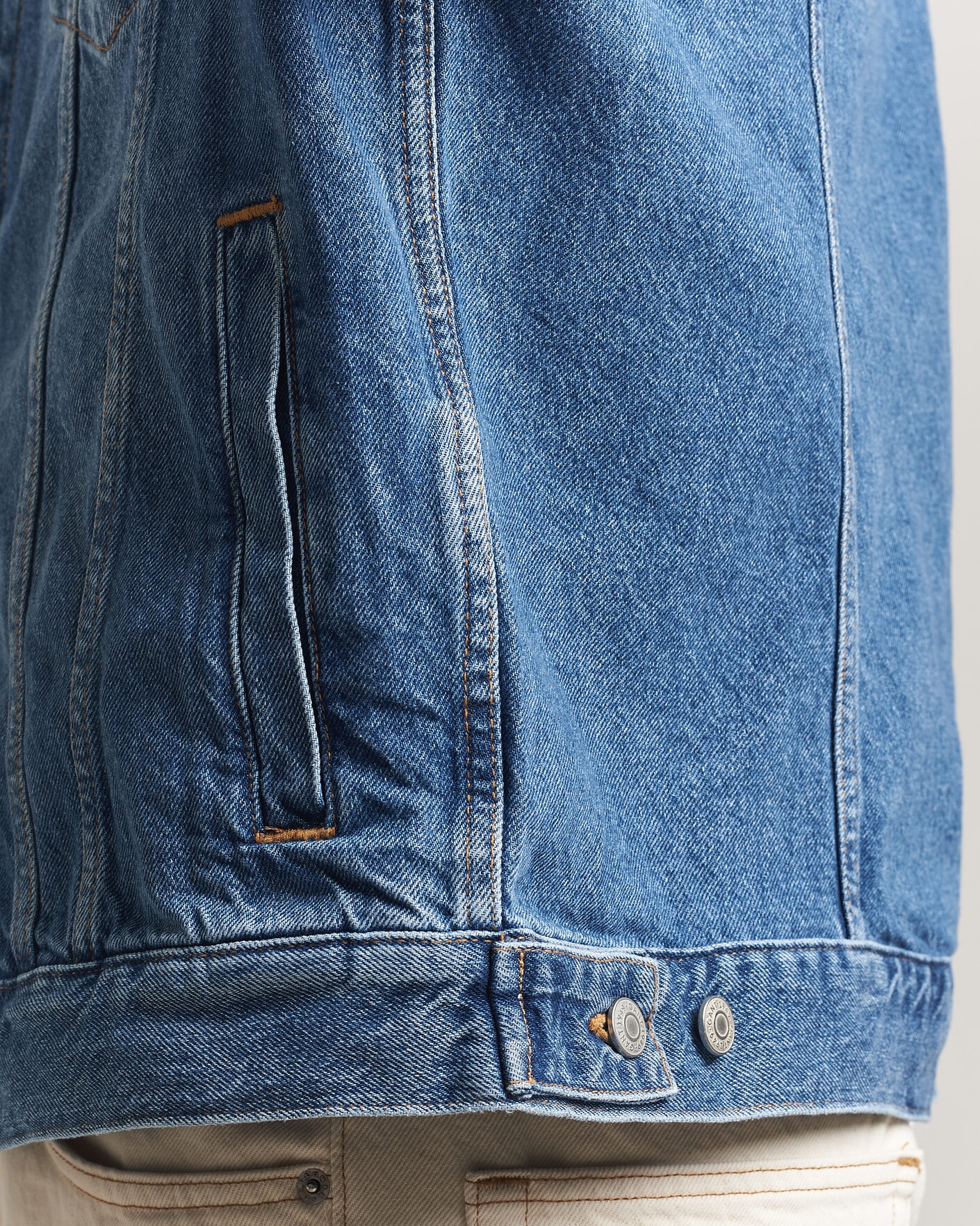 Homme | Manteaux Et Vestes | Gant | Denim Trucker Jacket Mid Blue