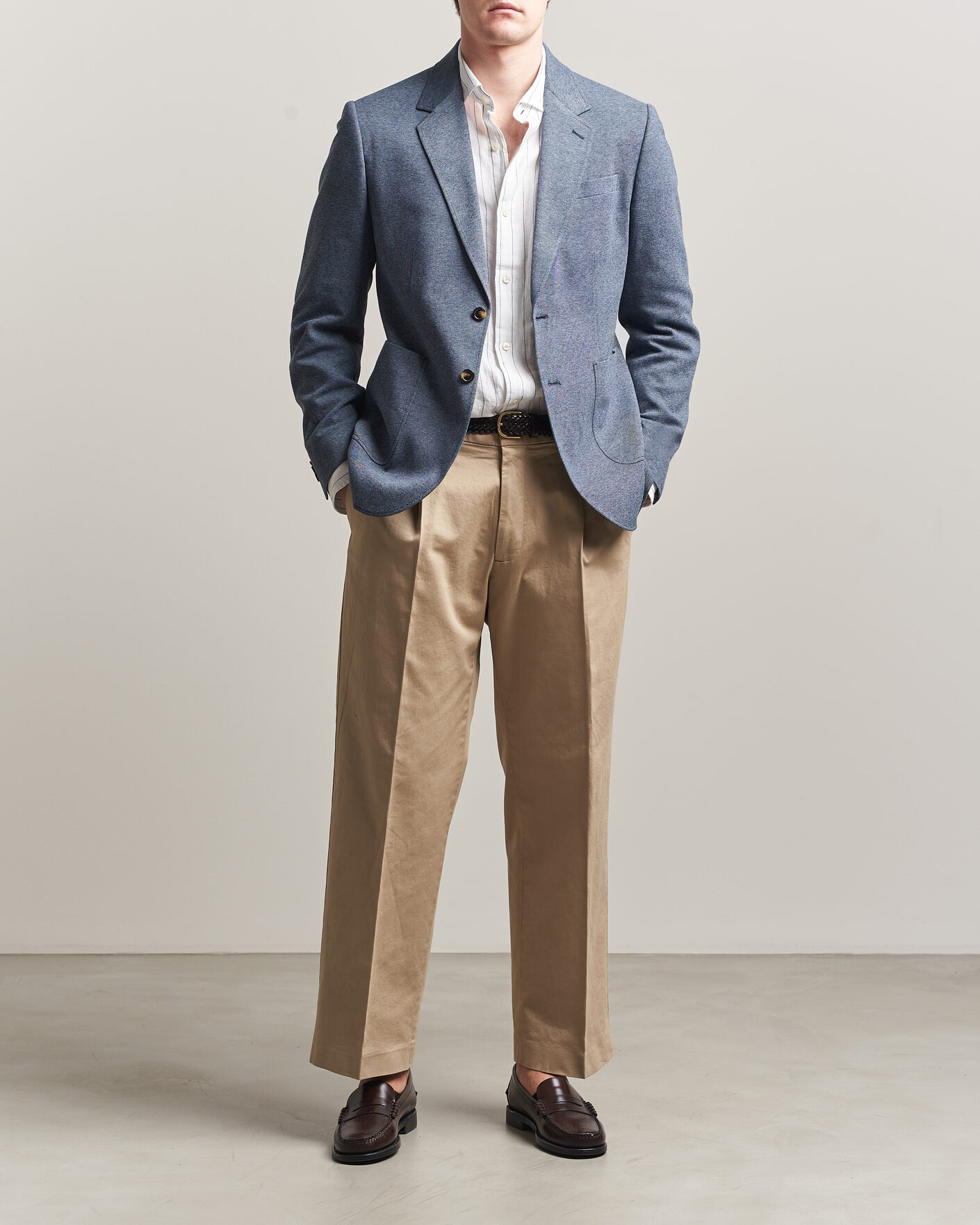 Homme | Blazers | Gant | Two Tone Jersey Pique Blazer Salty Sea