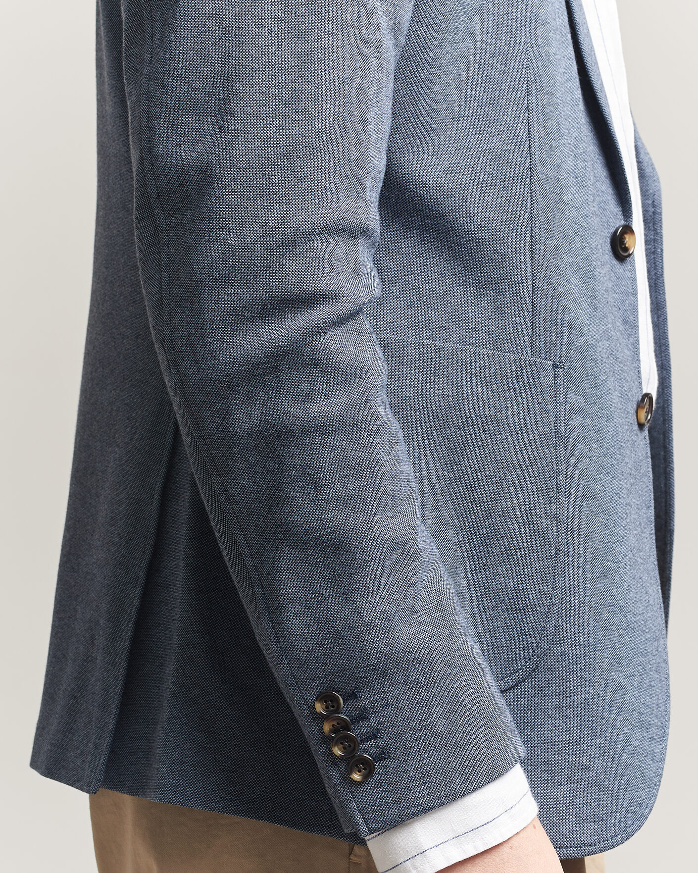 Homme | Blazers | GANT | Two Tone Jersey Pique Blazer Salty Sea