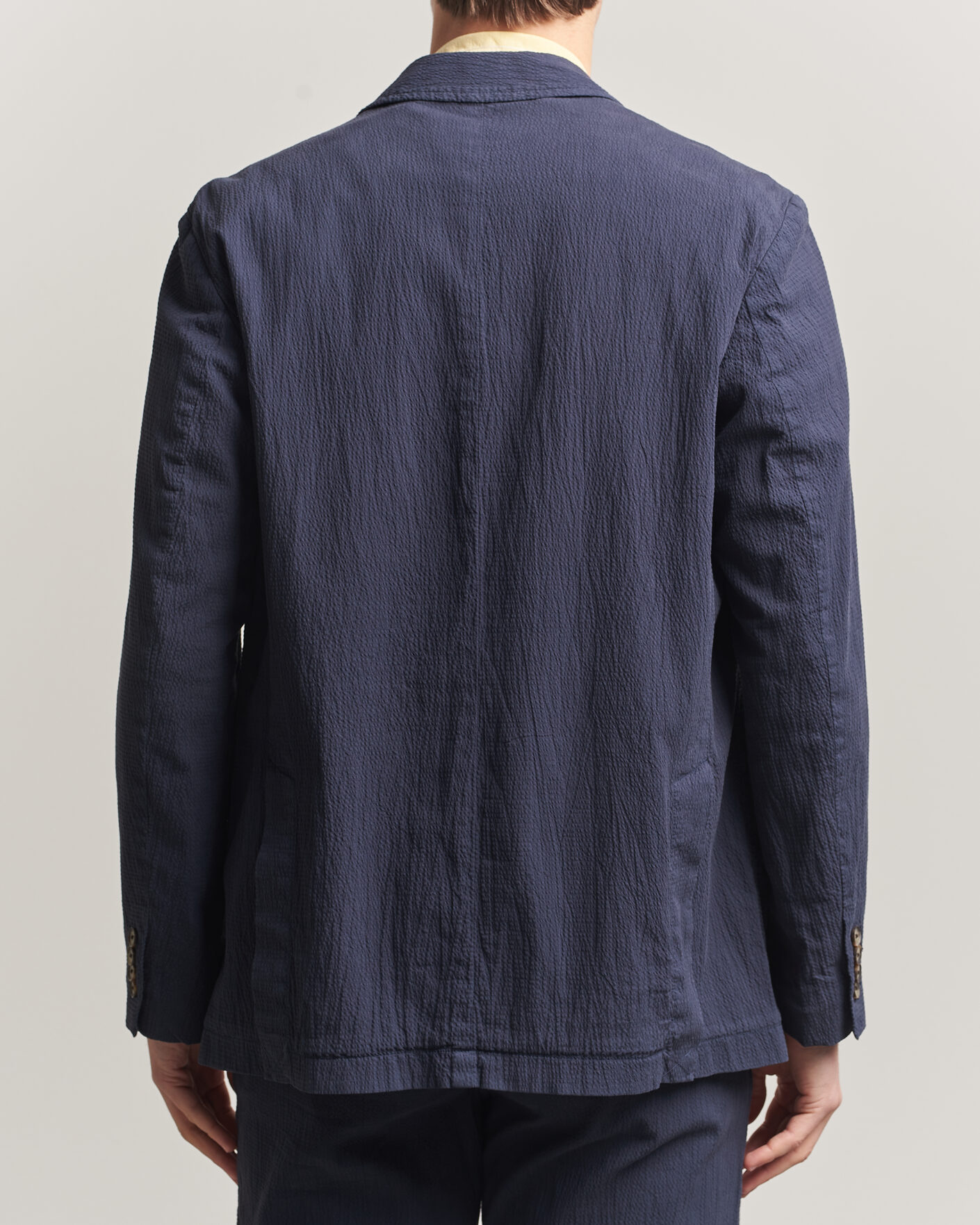 Homme | Blazers | Gant | Garment Dyed Seersucker Blazer Evening Blue