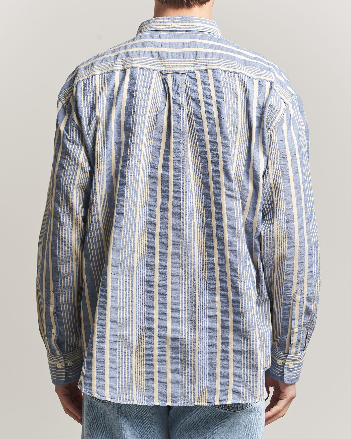 Homme | Chemises | Gant | Relaxed Fit Seersucker Striped Shirt Vintage Blue
