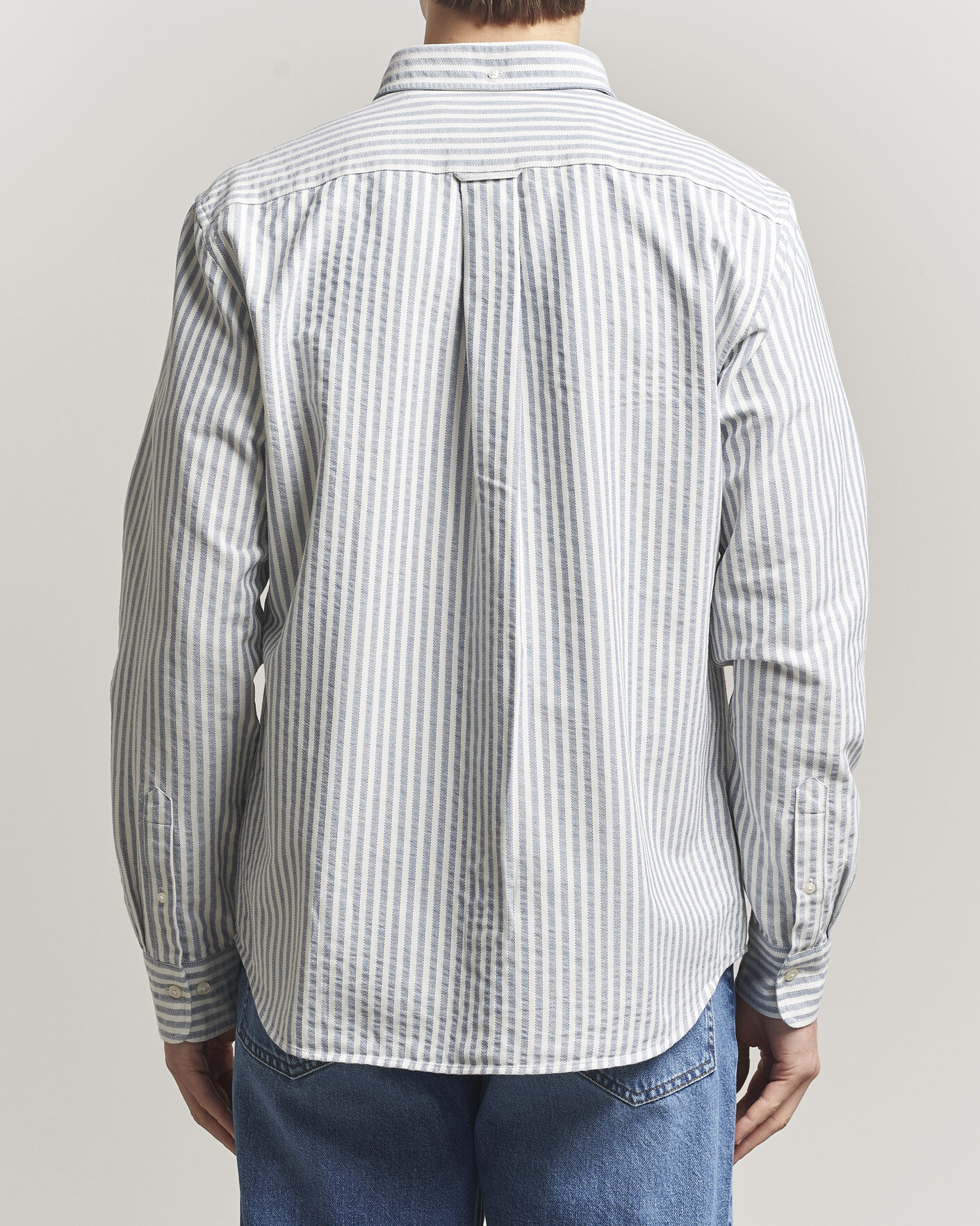 Homme | Chemises | GANT | Regular Fit Textured Striped Shirt Vintage Blue