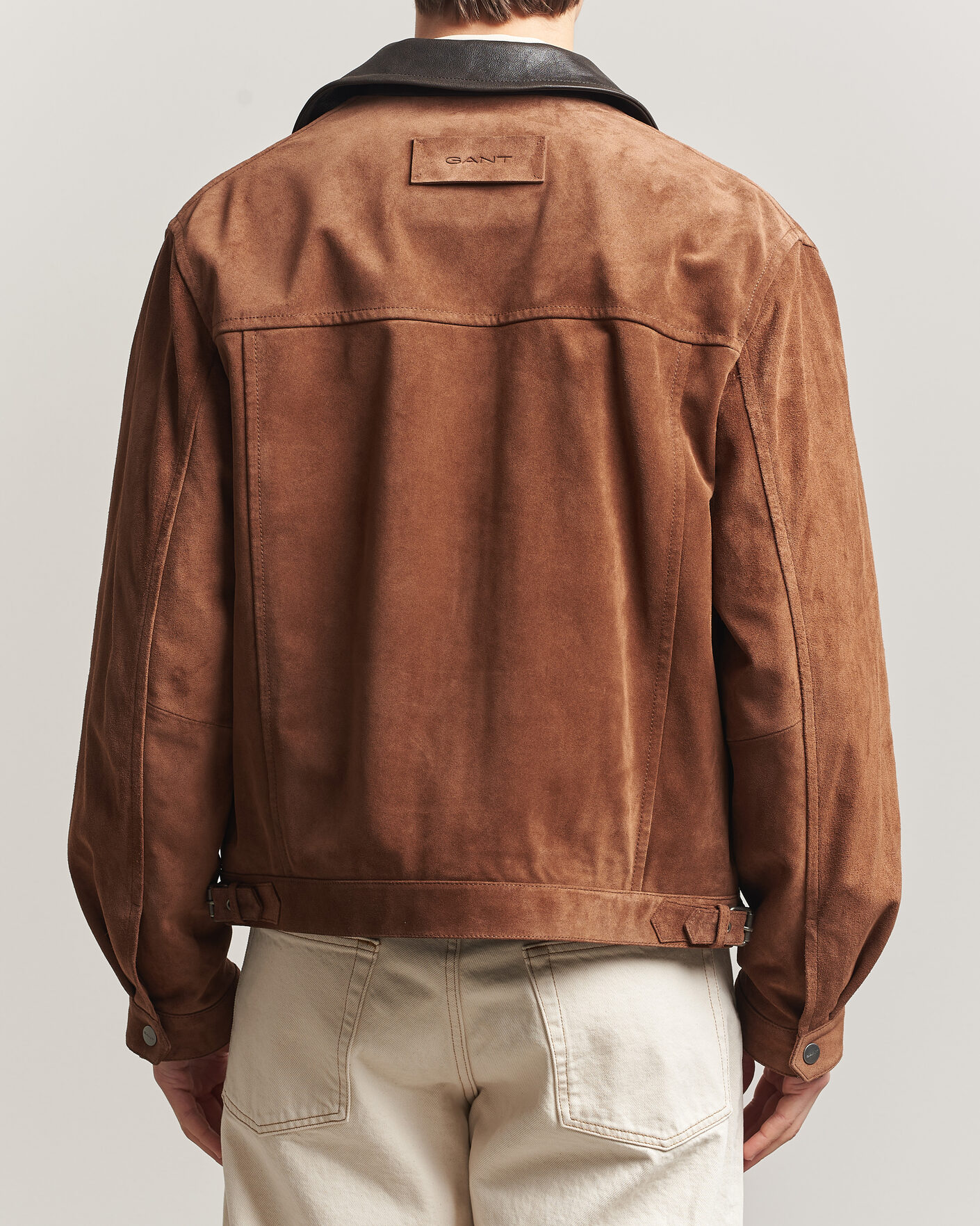 Homme | Manteaux Et Vestes | Gant | Suede Jacket Mahogany Brown