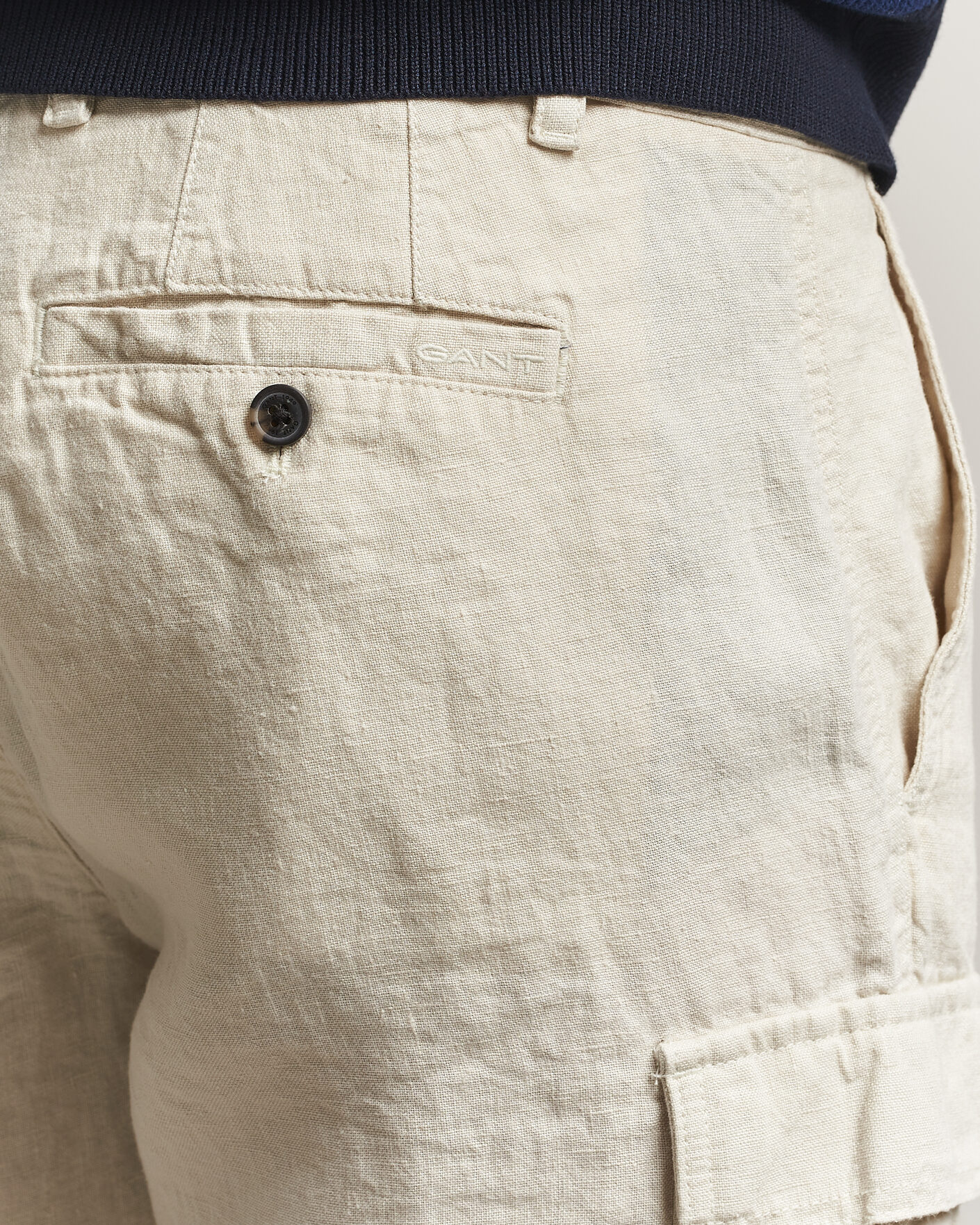 Homme | Shorts | Gant | Regular Fit Linen Cargo Shorts Sand