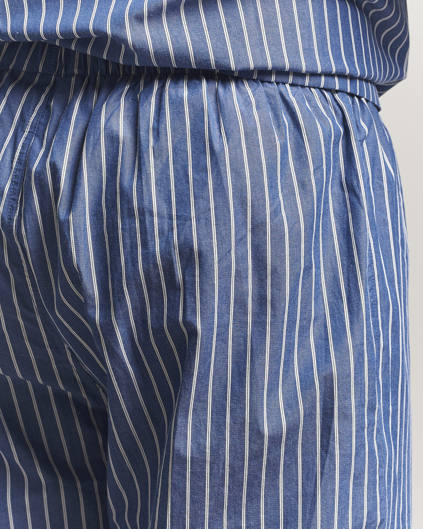 Homme | Peignoirs Et Pyjamas | GANT | Striped Poplin Pyjama Set Deep Cobalt