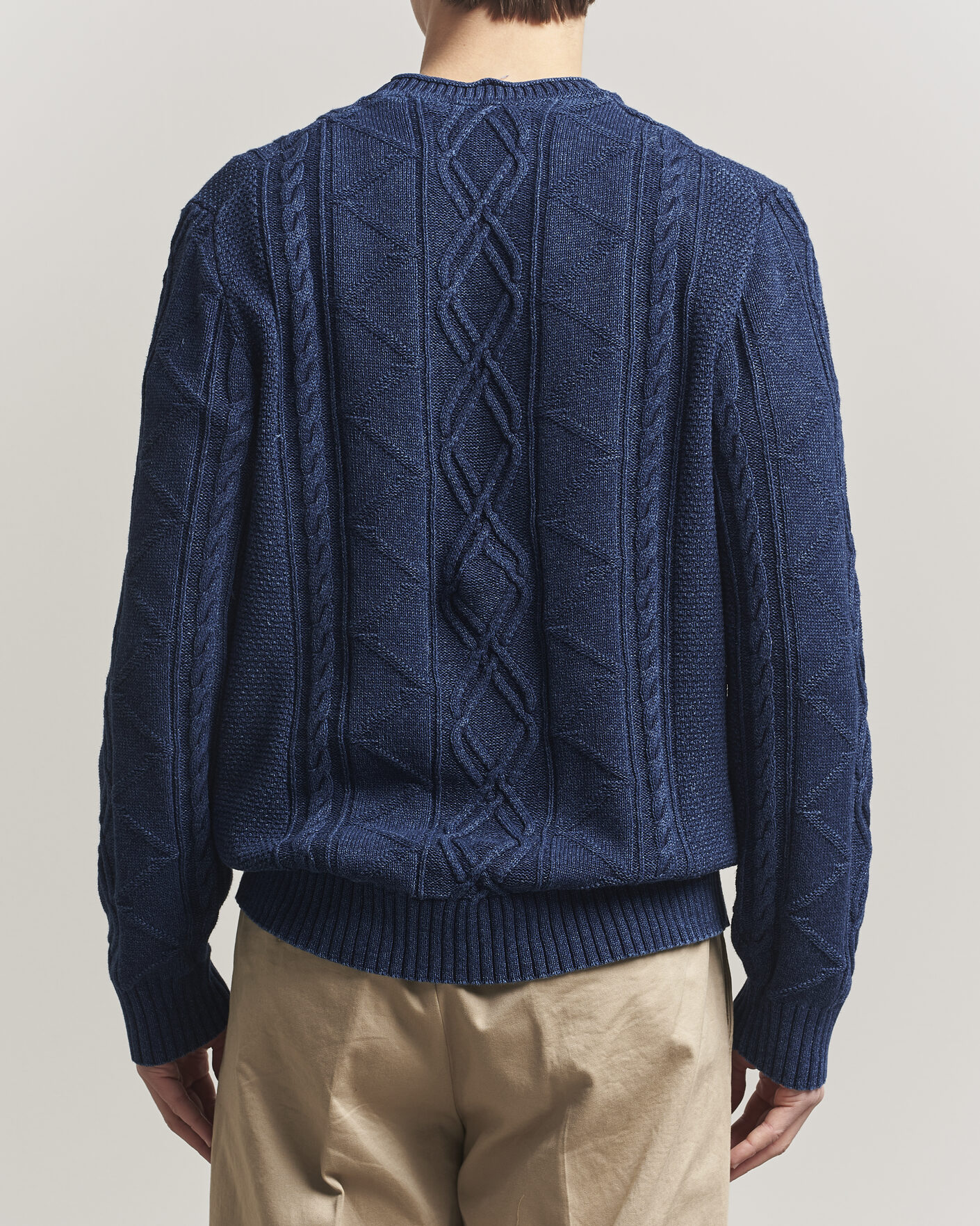 Homme | Pulls Et Tricots | GANT | Indigo Aran Knitted Sweater Rich Navy