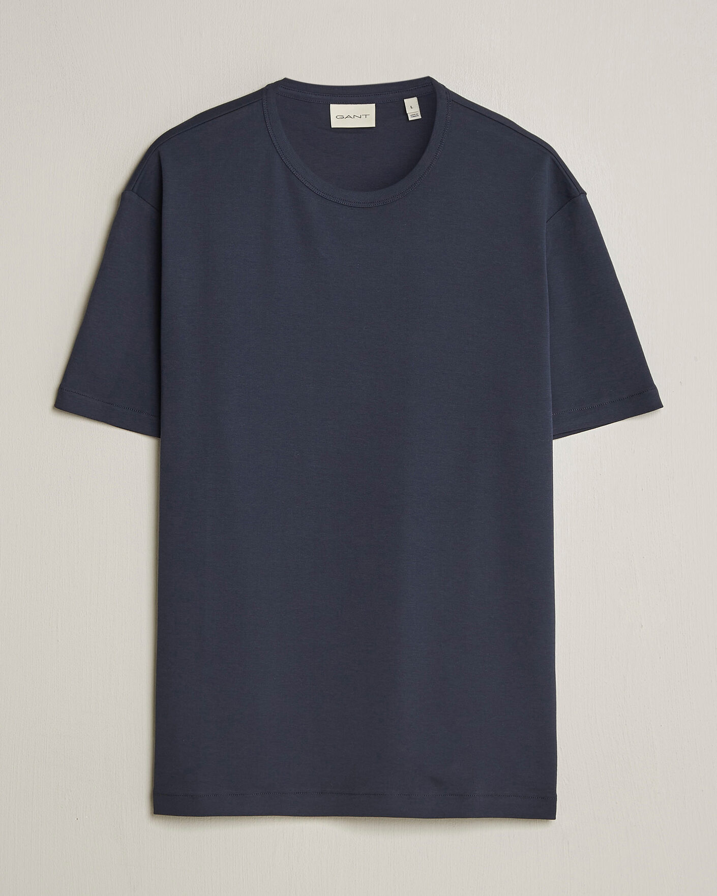 Homme | T-shirts | GANT | Interlock Crew Neck T-Shirt Evening Blue
